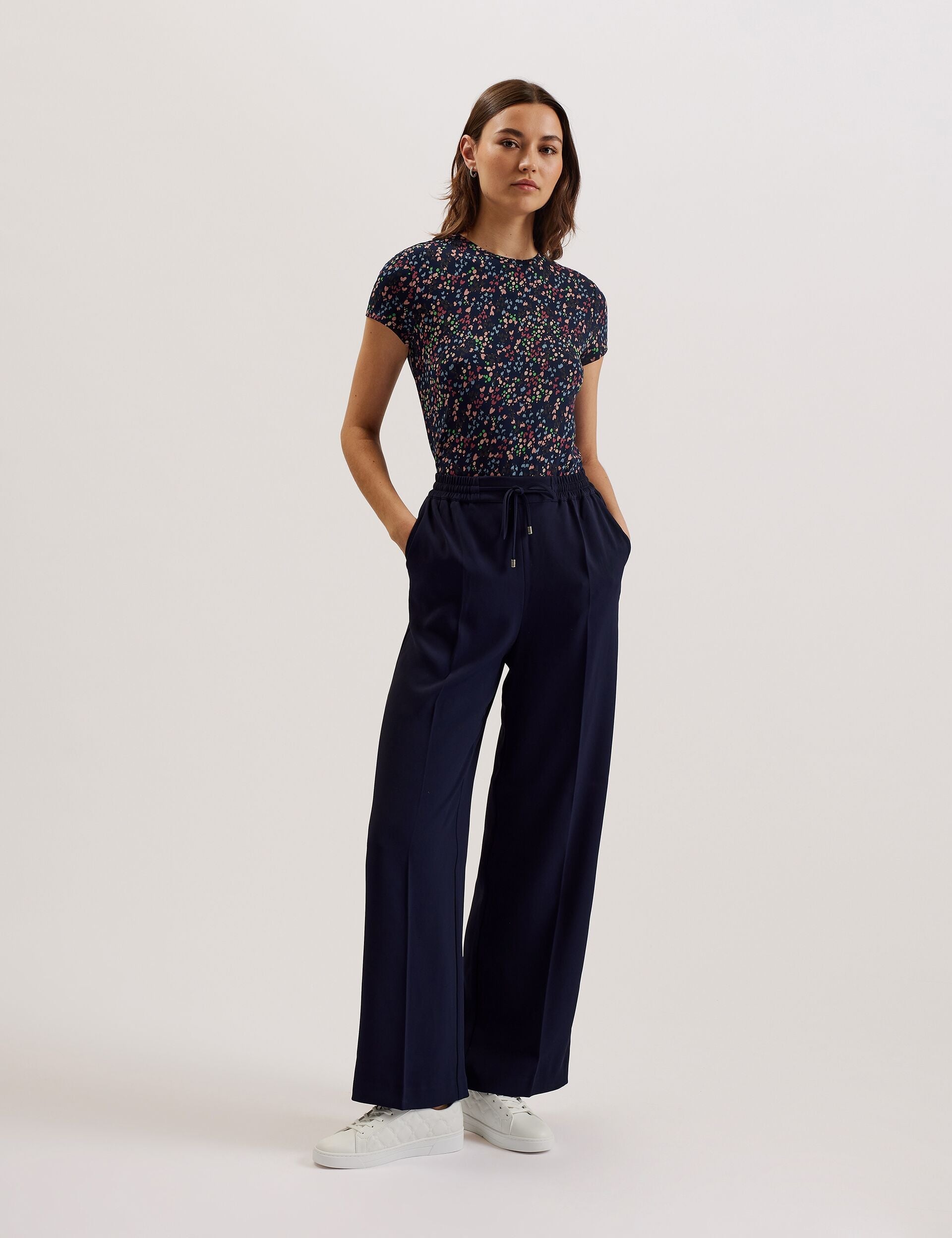 Women REMANAA - Heart Printed Fitted Tee - Ted Baker