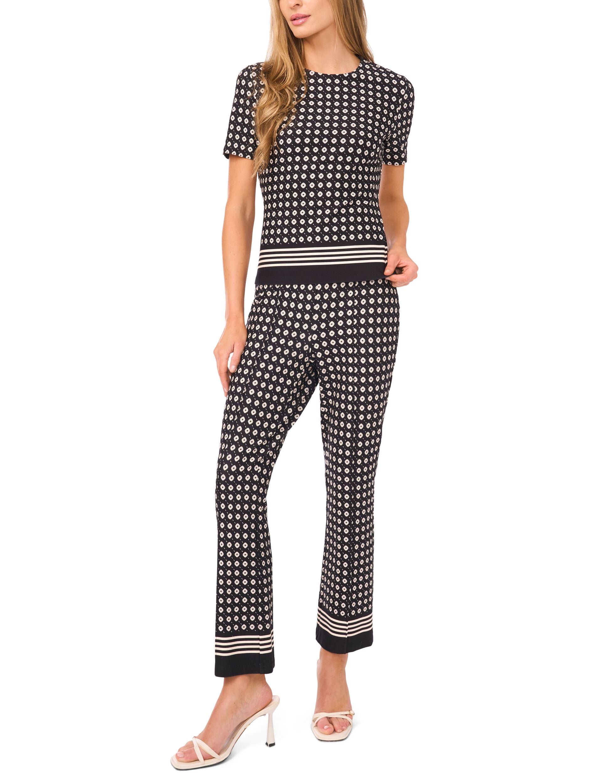 Women MIDGE Geometric Short Sleeve Knit Top - Ted Baker