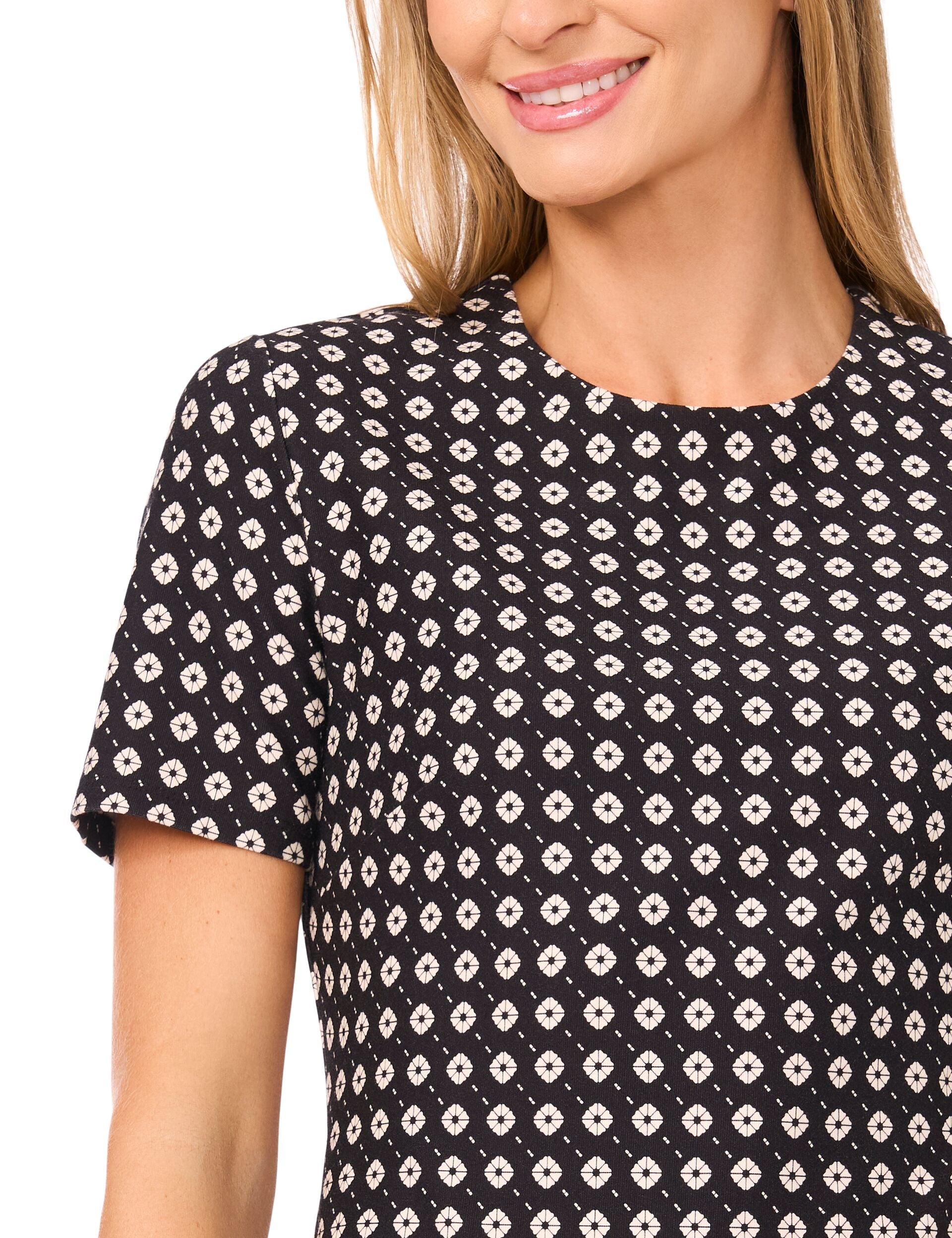 Women MIDGE Geometric Short Sleeve Knit Top - Ted Baker
