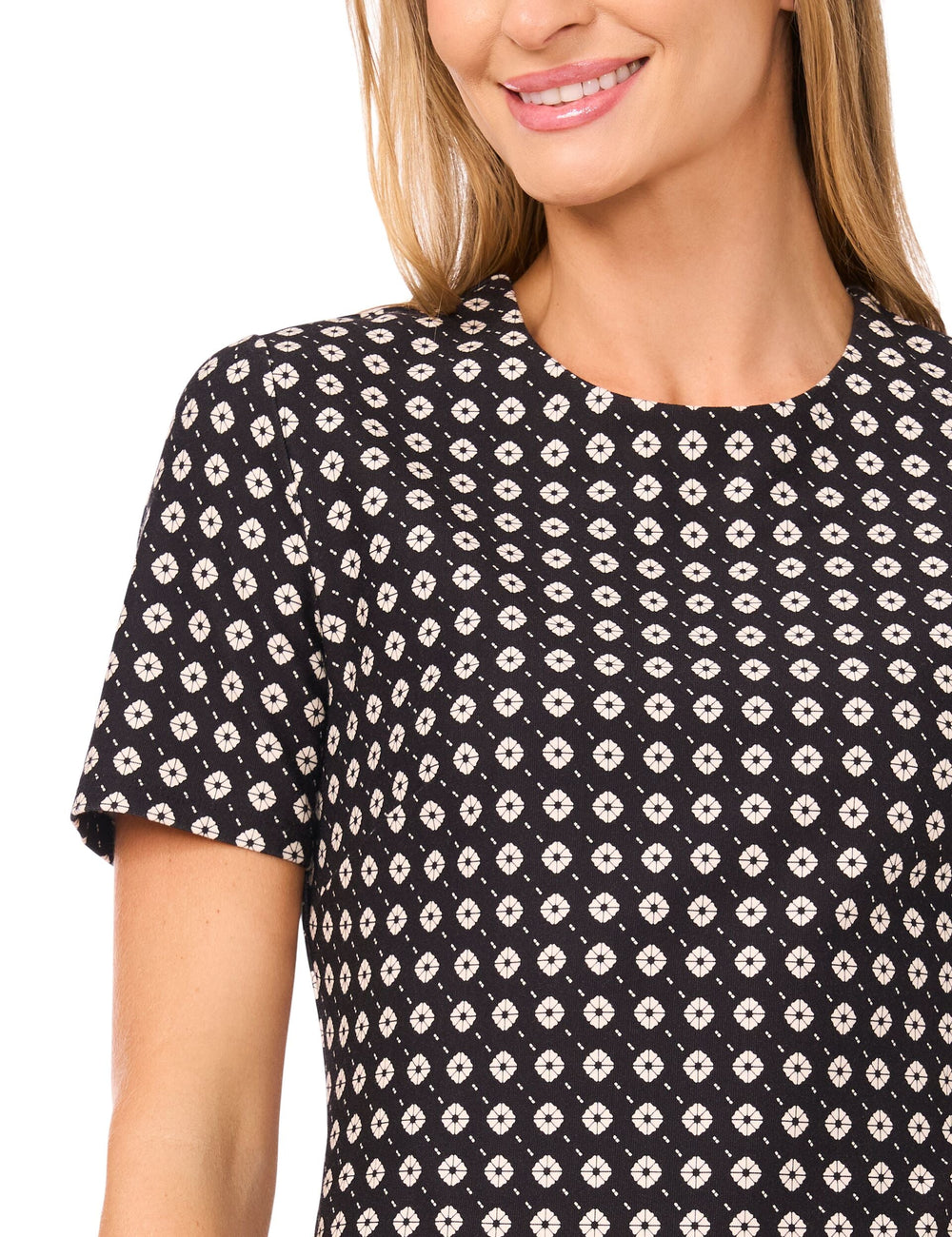 Women MIDGE Geometric Short Sleeve Knit Top - Ted Baker