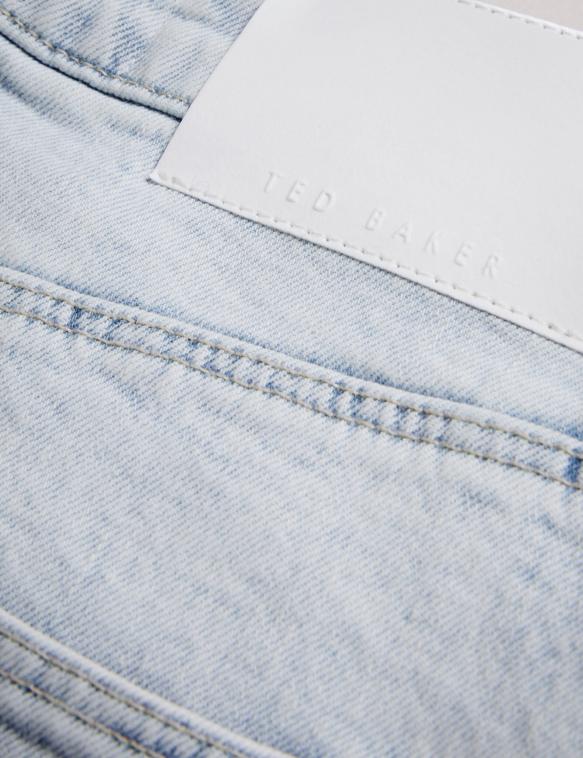 Women HIGH RISE DENIM SHORT - Lt-Blue - Ted Baker