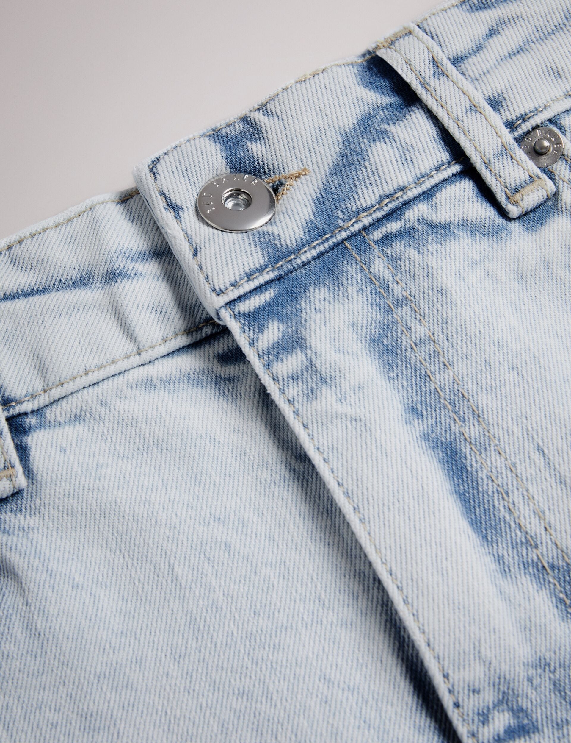 Women HIGH RISE DENIM SHORT - Lt-Blue - Ted Baker