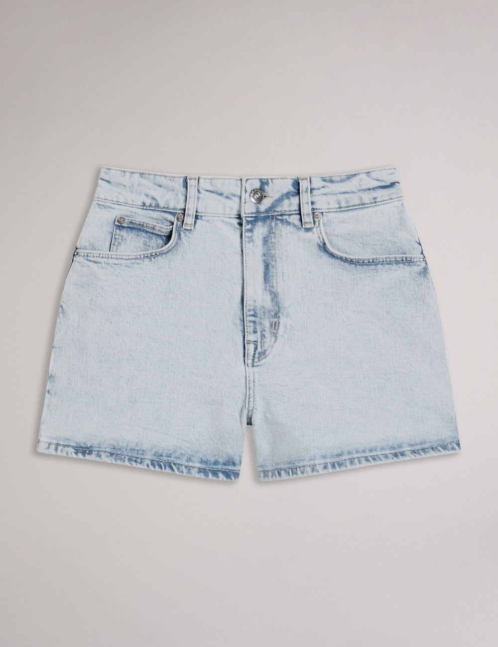 Women HIGH RISE DENIM SHORT - Lt-Blue - Ted Baker
