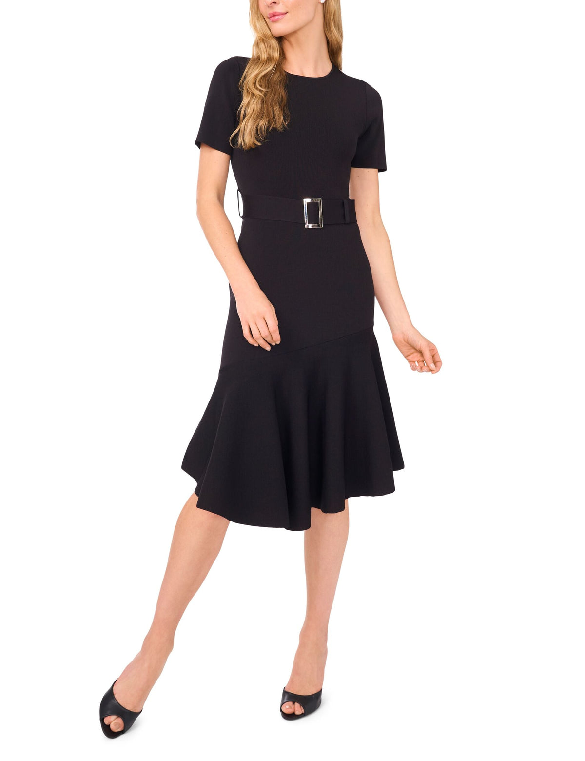 Women|Sale ASHLEY - Short Sleeve Crew Neck Asymmetric Midi Dress - Ted Baker
