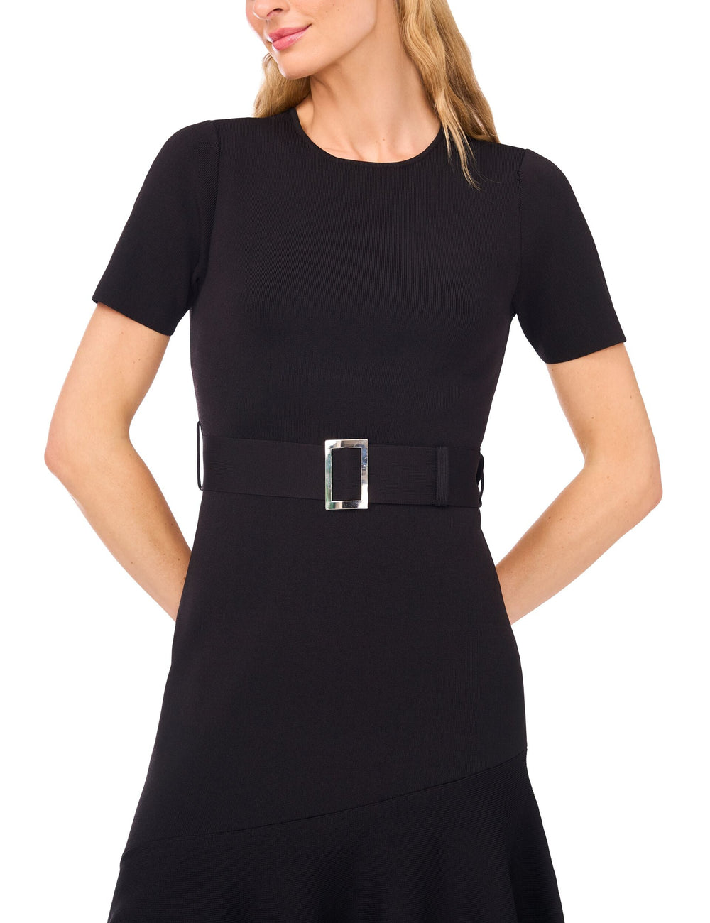 Women|Sale ASHLEY - Short Sleeve Crew Neck Asymmetric Midi Dress - Ted Baker