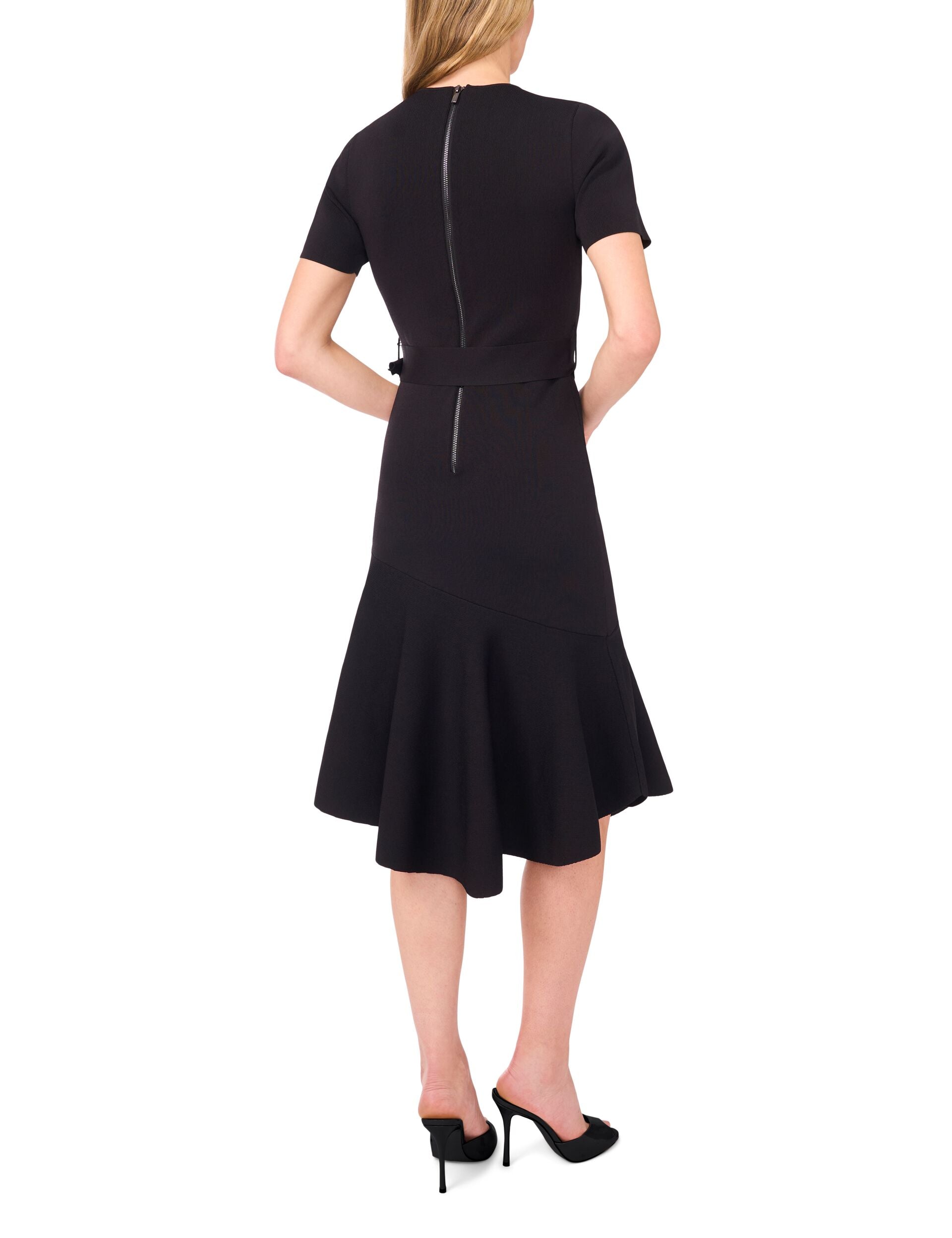 Women|Sale ASHLEY - Short Sleeve Crew Neck Asymmetric Midi Dress - Ted Baker