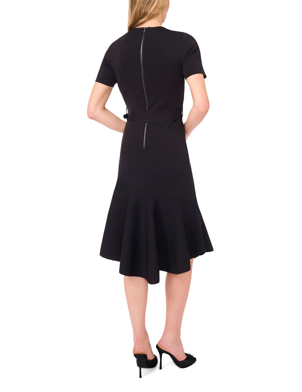 Women|Sale ASHLEY - Short Sleeve Crew Neck Asymmetric Midi Dress - Ted Baker