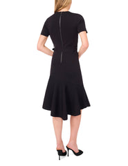 Women|Sale ASHLEY - Short Sleeve Crew Neck Asymmetric Midi Dress - Ted Baker
