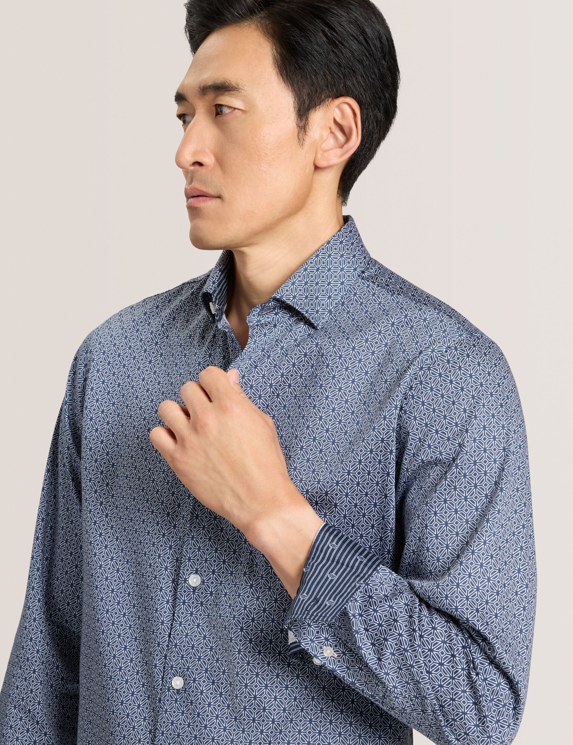 Men SOREN-CLAROT - Long Sleeve Clarot Print Shirt - Ted Baker