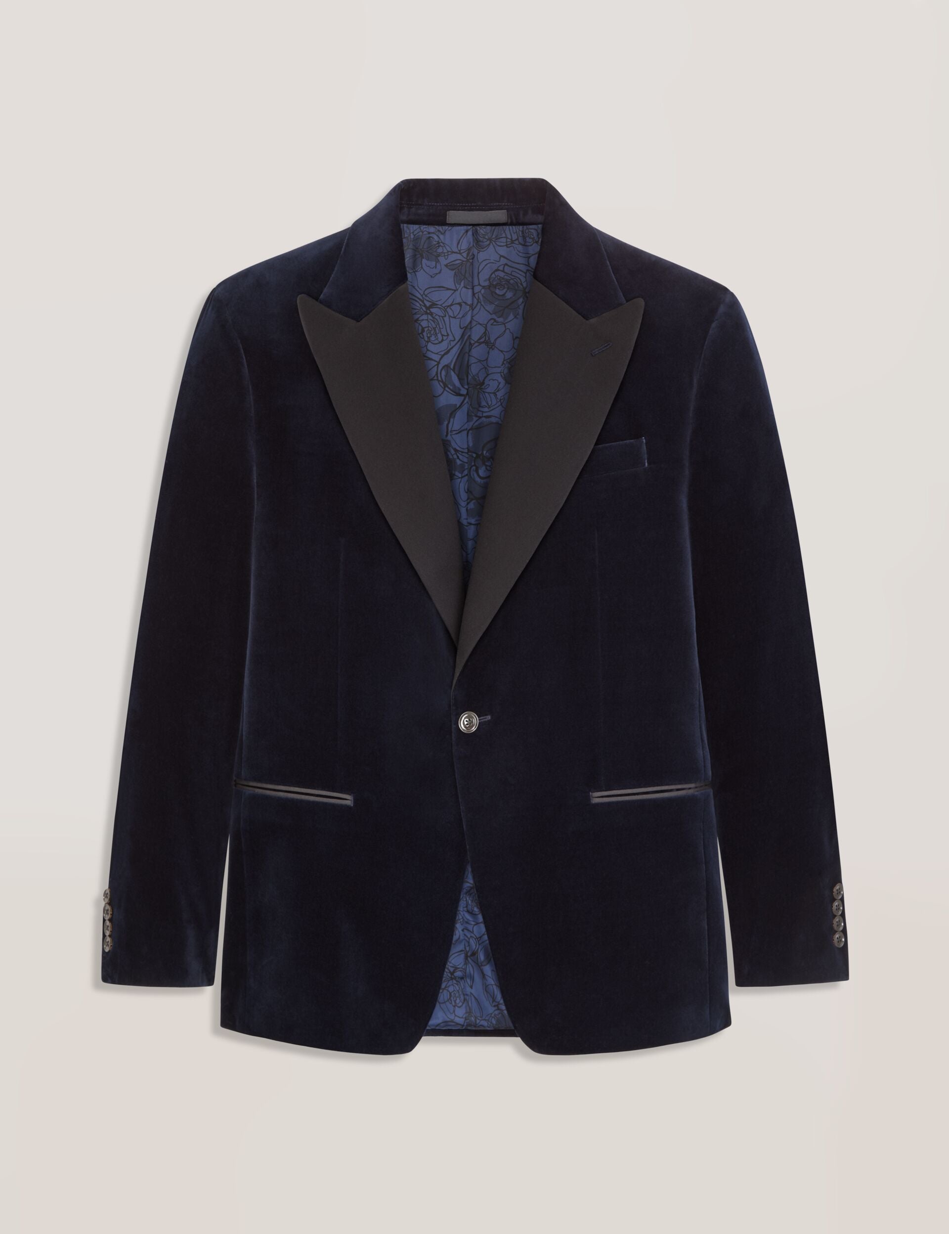 Men WEBSTER Velvet Single Breasted Tuxedo Jacket - Ted Baker