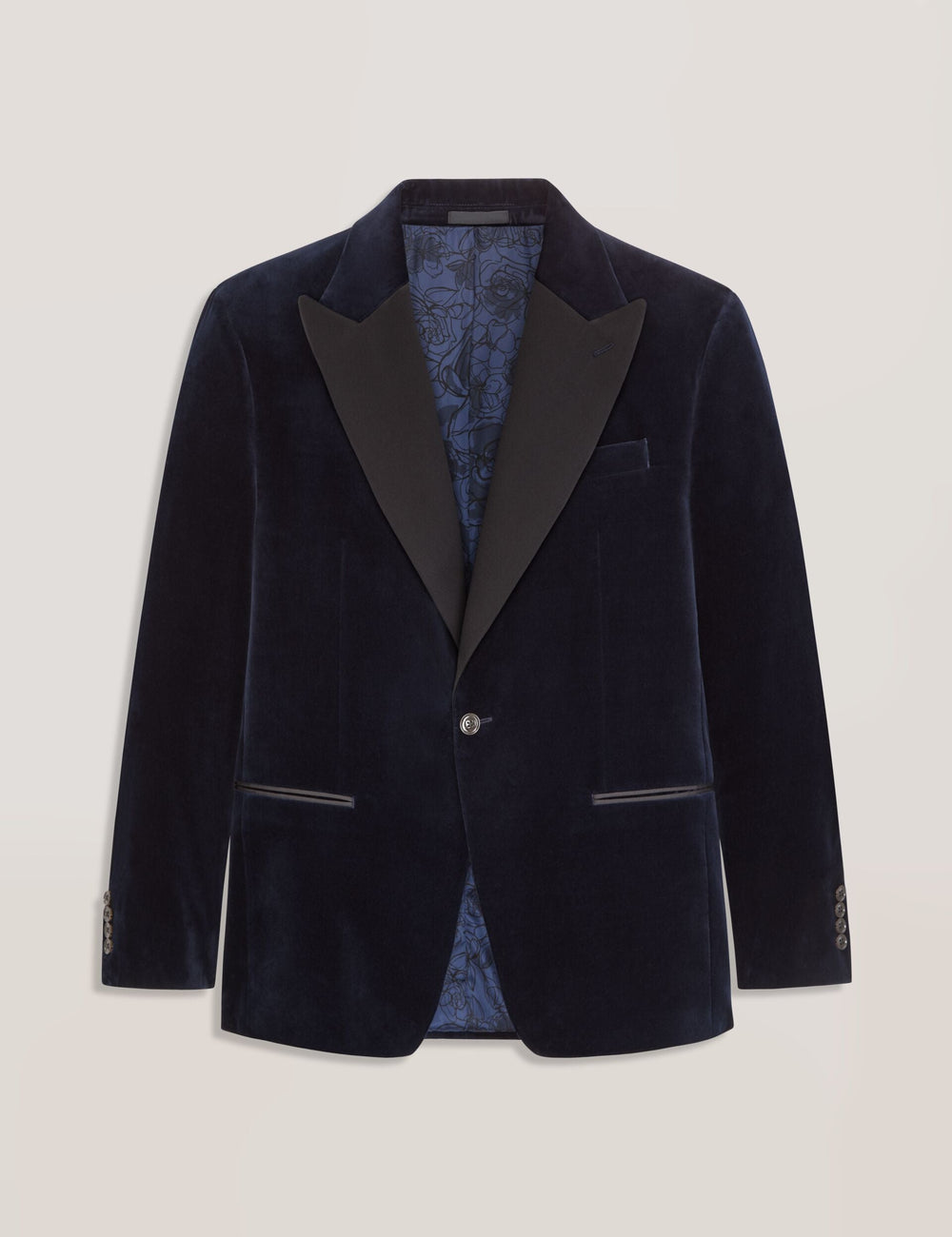 Men WEBSTER Velvet Single Breasted Tuxedo Jacket - Ted Baker