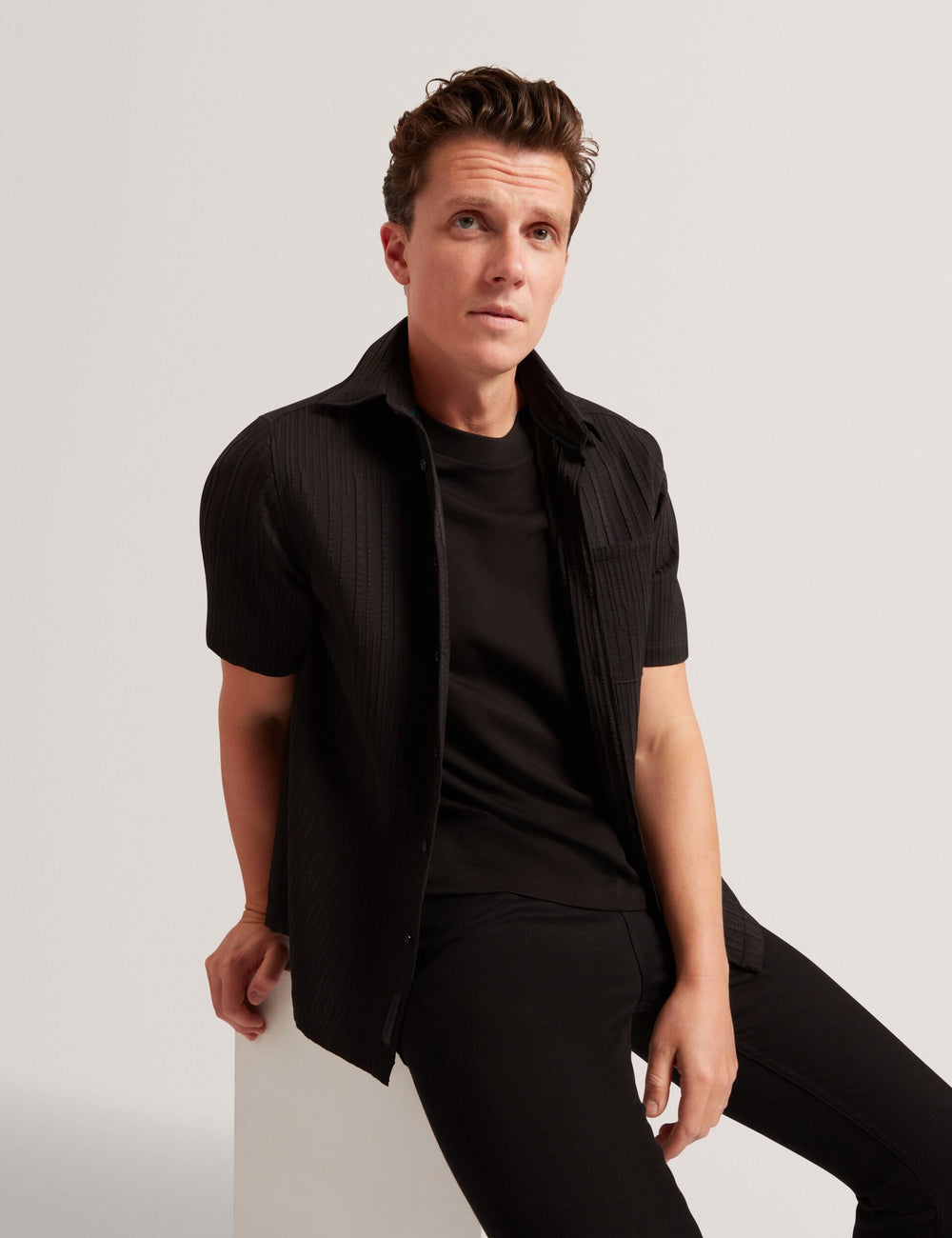 Men LUCKA - TB Branded Heavy Weight T-Shirt - Ted Baker
