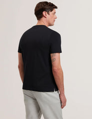 Men JUSTINO - Black Branded Box Print Graphic Cotton T-Shirt - Ted Baker