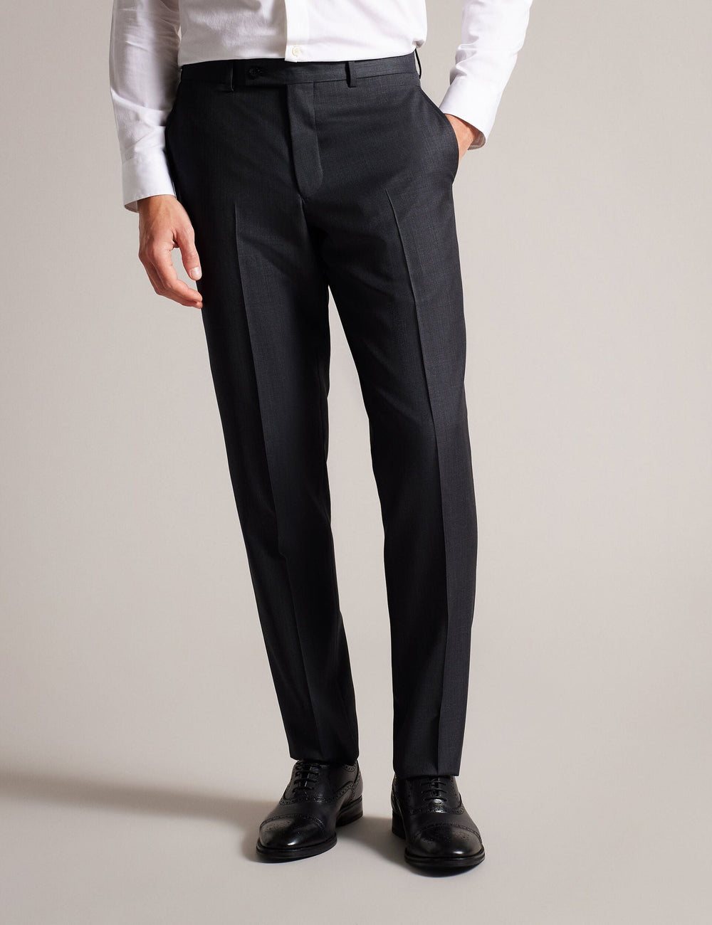 Men CORE SUIT TROUSER - Grey - Ted Baker