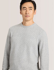 Men T STITCH LONG SLEEVE CREW NECK SWEATER - Grey Heather - Ted Baker