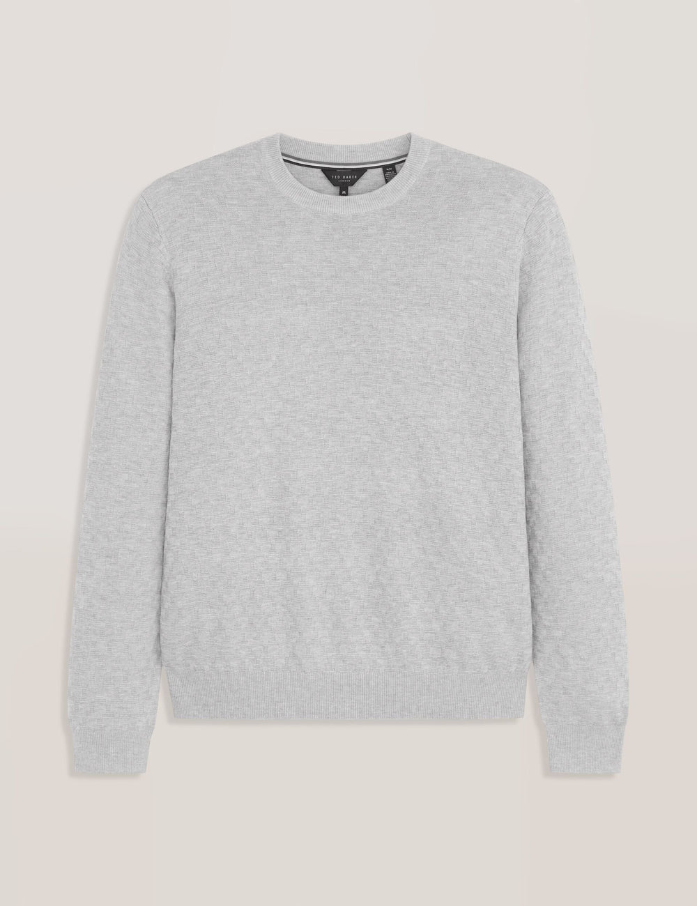 Men T STITCH LONG SLEEVE CREW NECK SWEATER - Grey Heather - Ted Baker