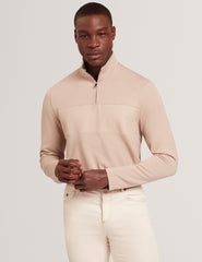 Men|Sale SIMONEA - Textured Panel Half-Zip Modal Sweatshirt - Ted Baker