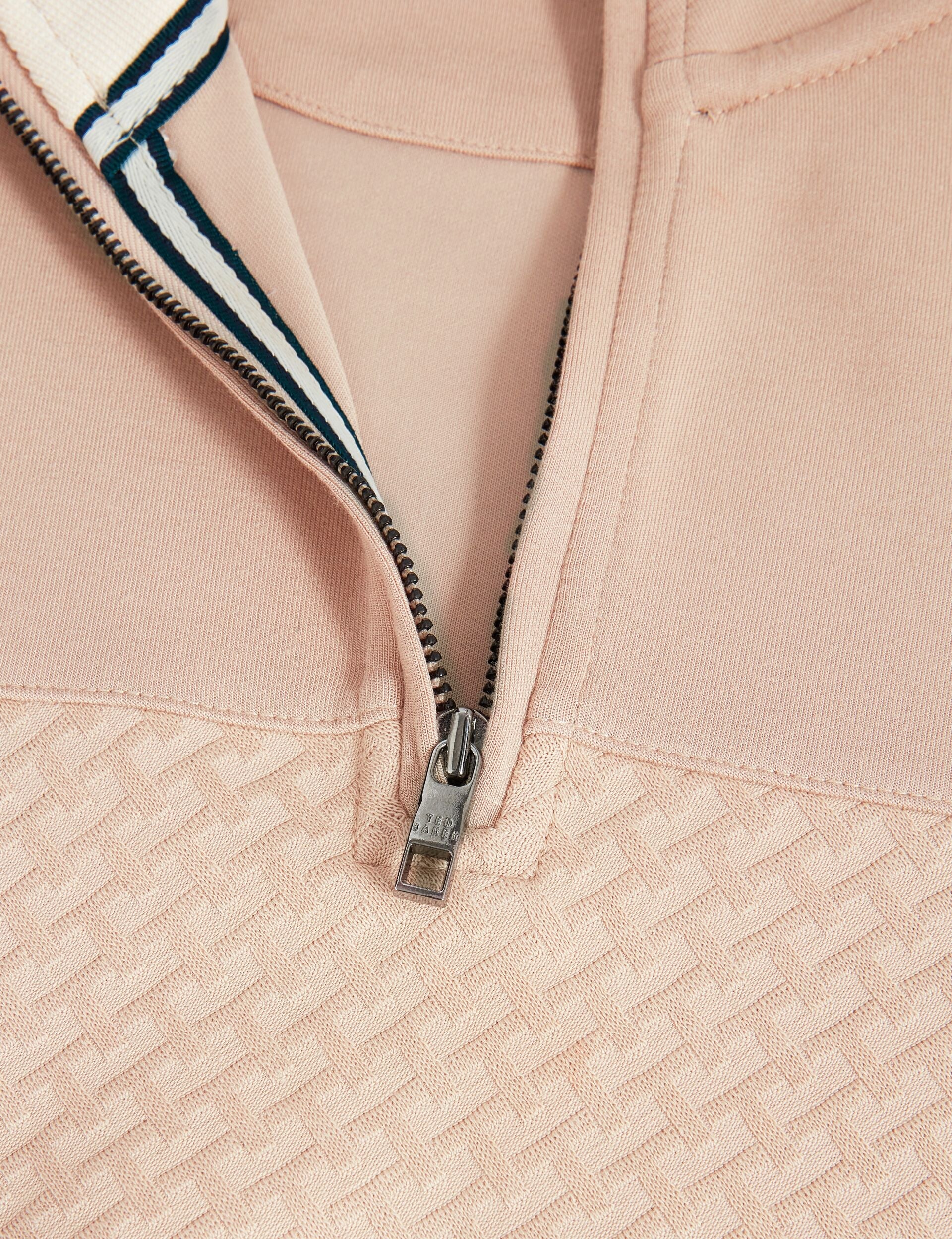 Men|Sale SIMONEA - Textured Panel Half-Zip Modal Sweatshirt - Ted Baker