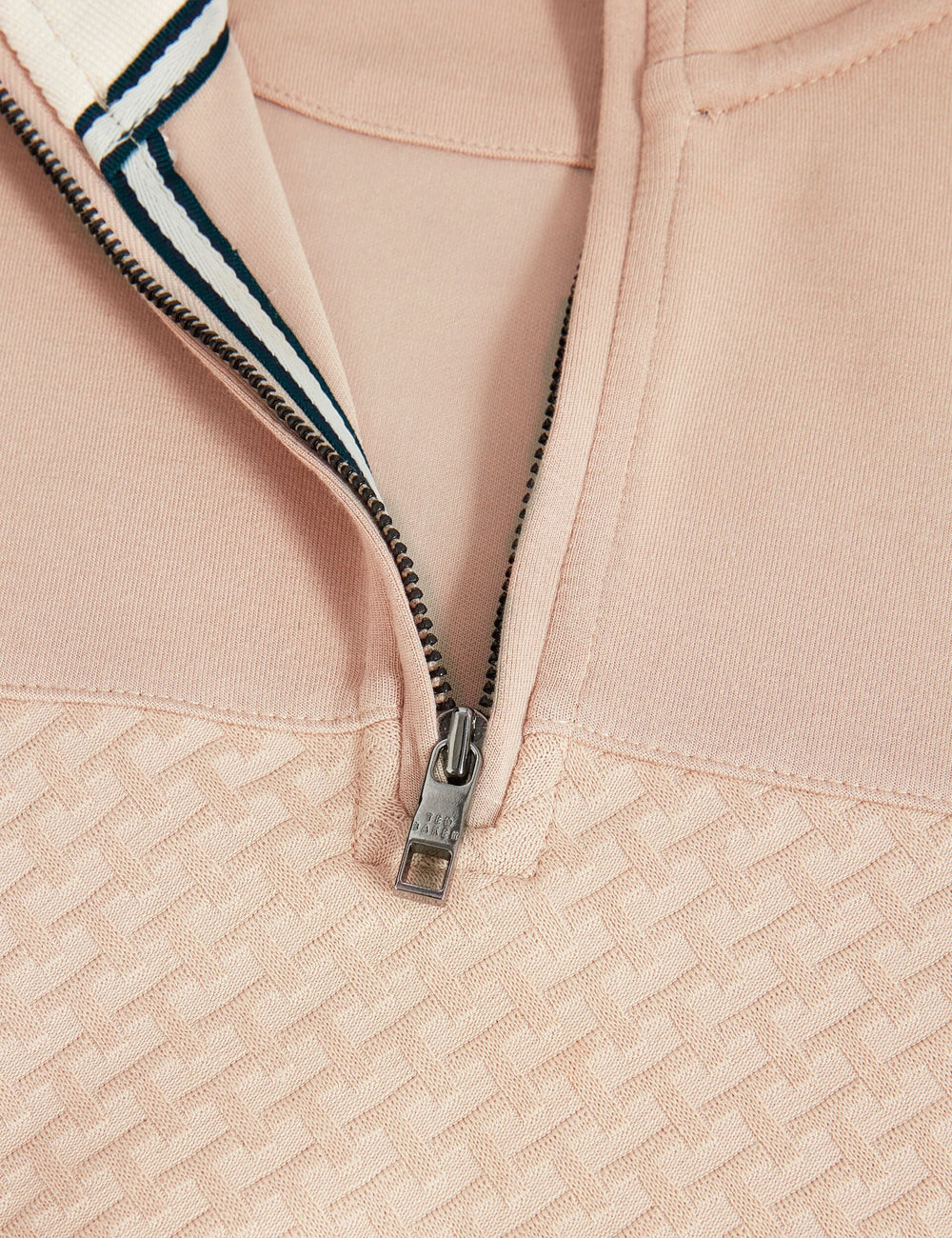 Men|Sale SIMONEA - Textured Panel Half-Zip Modal Sweatshirt - Ted Baker