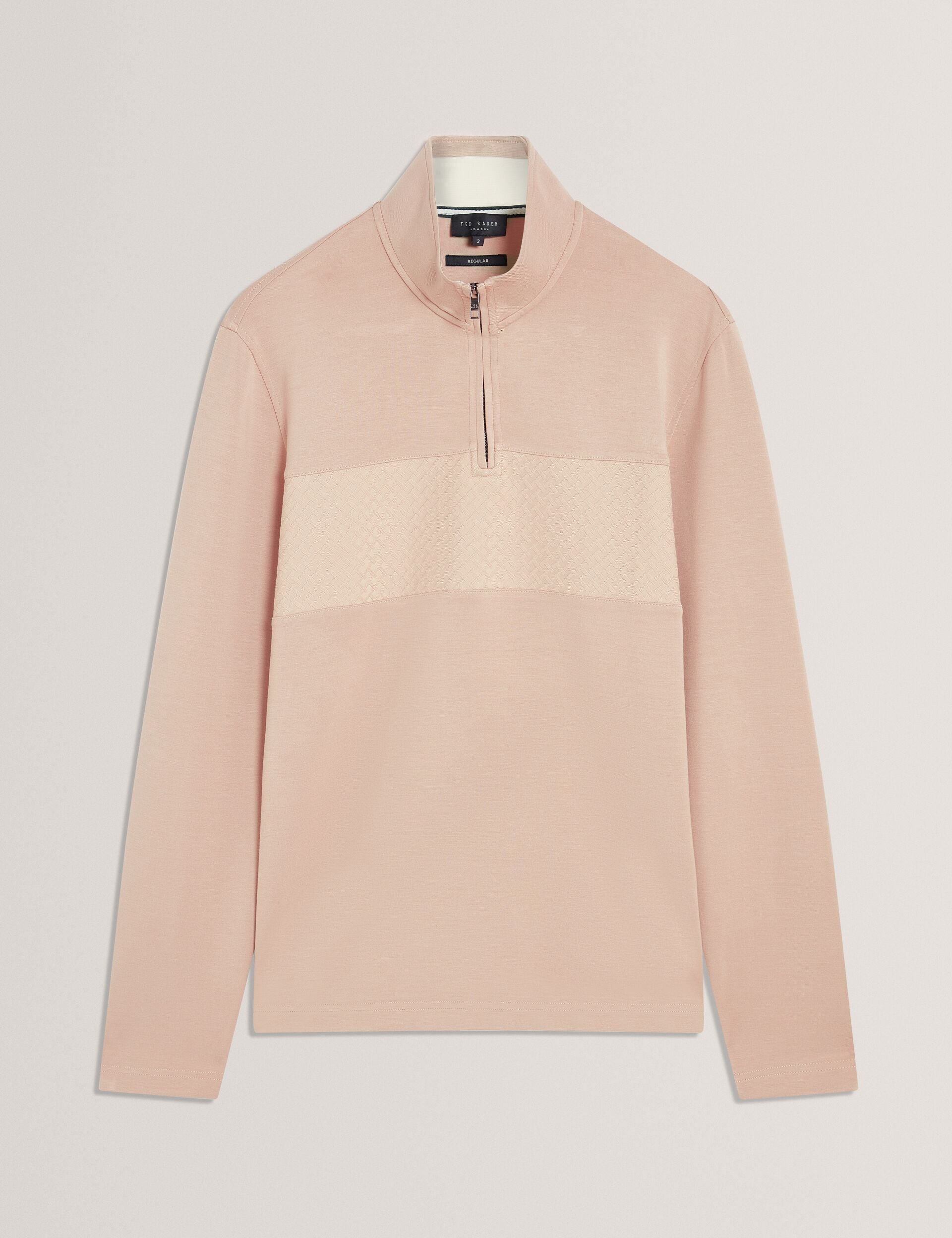 Men|Sale SIMONEA - Textured Panel Half-Zip Modal Sweatshirt - Ted Baker