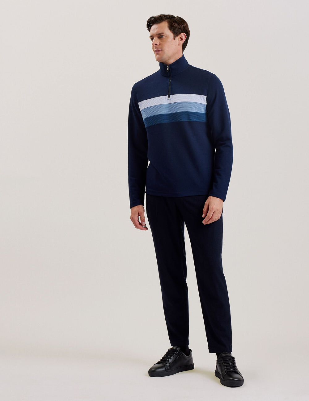Men LONGMAN - Ombre Stripe Half-Zip Sweatshirt - Ted Baker