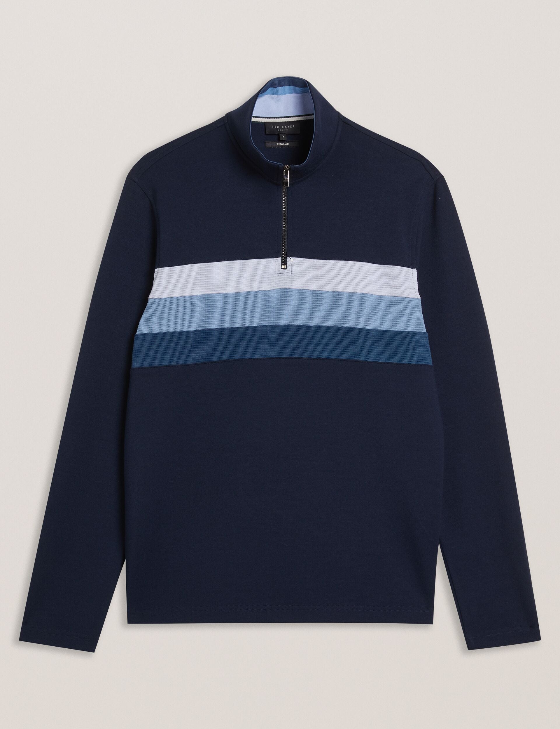 Men LONGMAN - Ombre Stripe Half-Zip Sweatshirt - Ted Baker