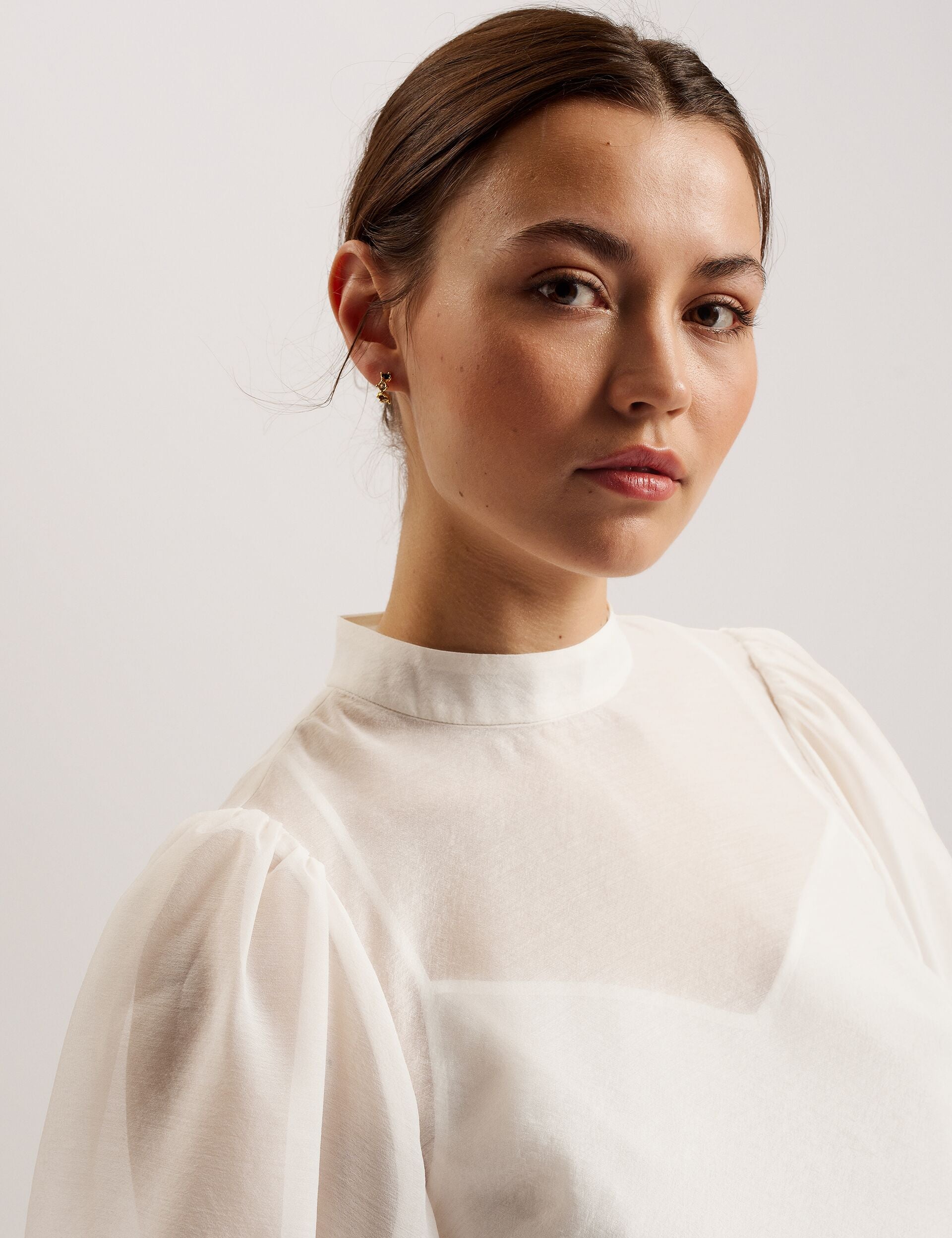 Women FRIAS - Sheer Organza Top with Balloon Sleeves - Ted Baker