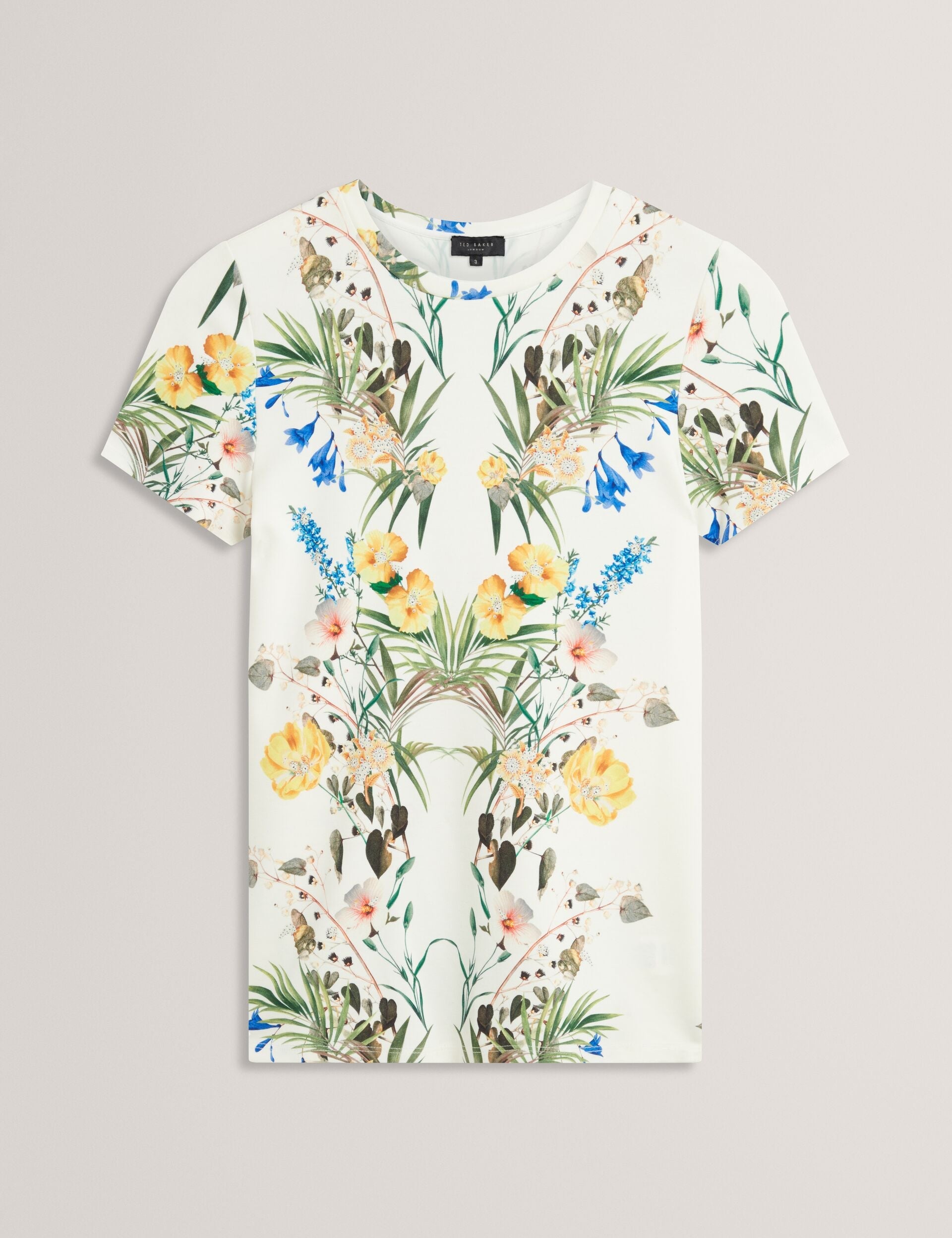 Women ALLOVER FLORAL T-SHIRT - White - Ted Baker