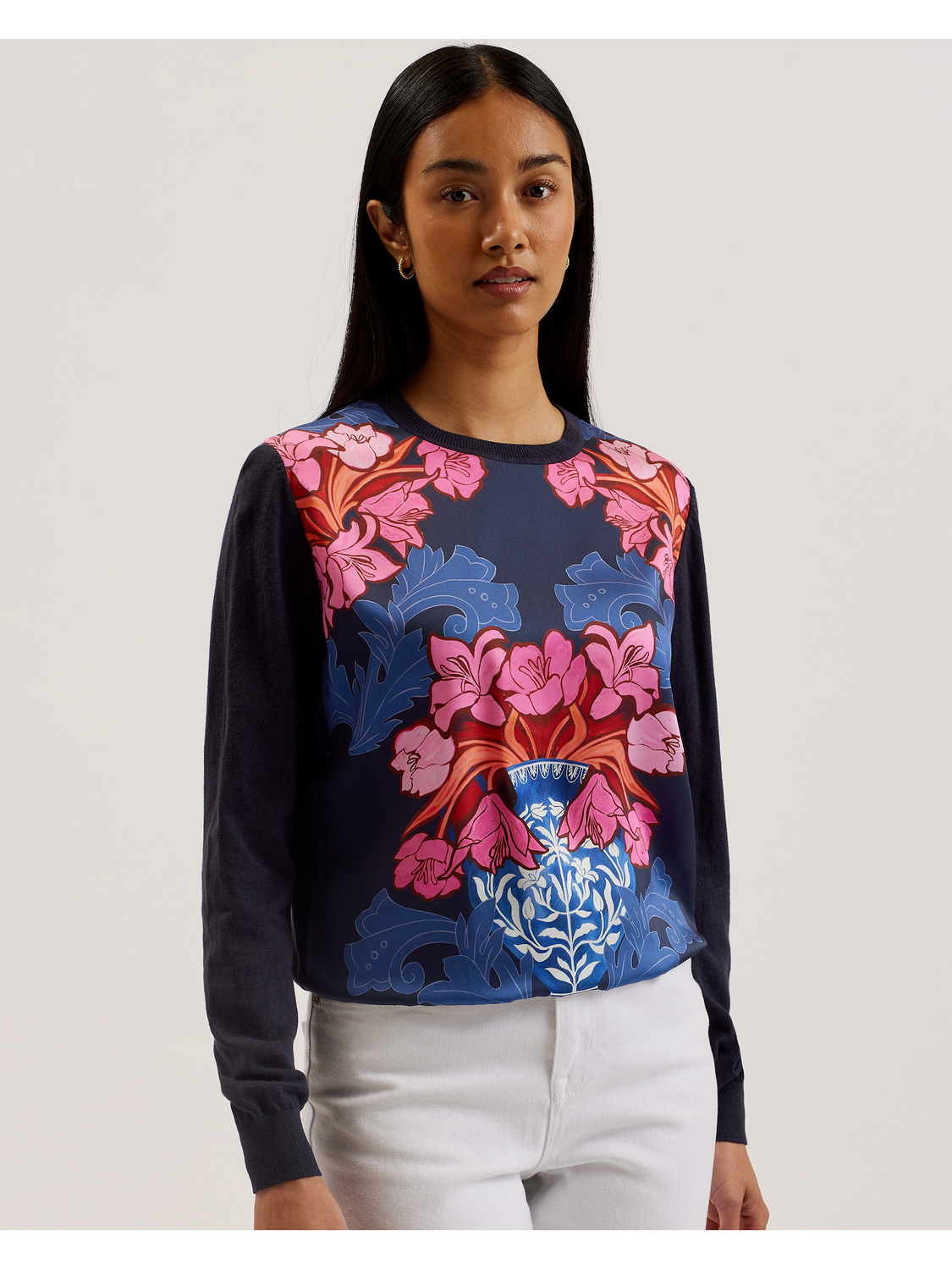 Women Teanha - Woven Front Printed Jumper - Ted Baker