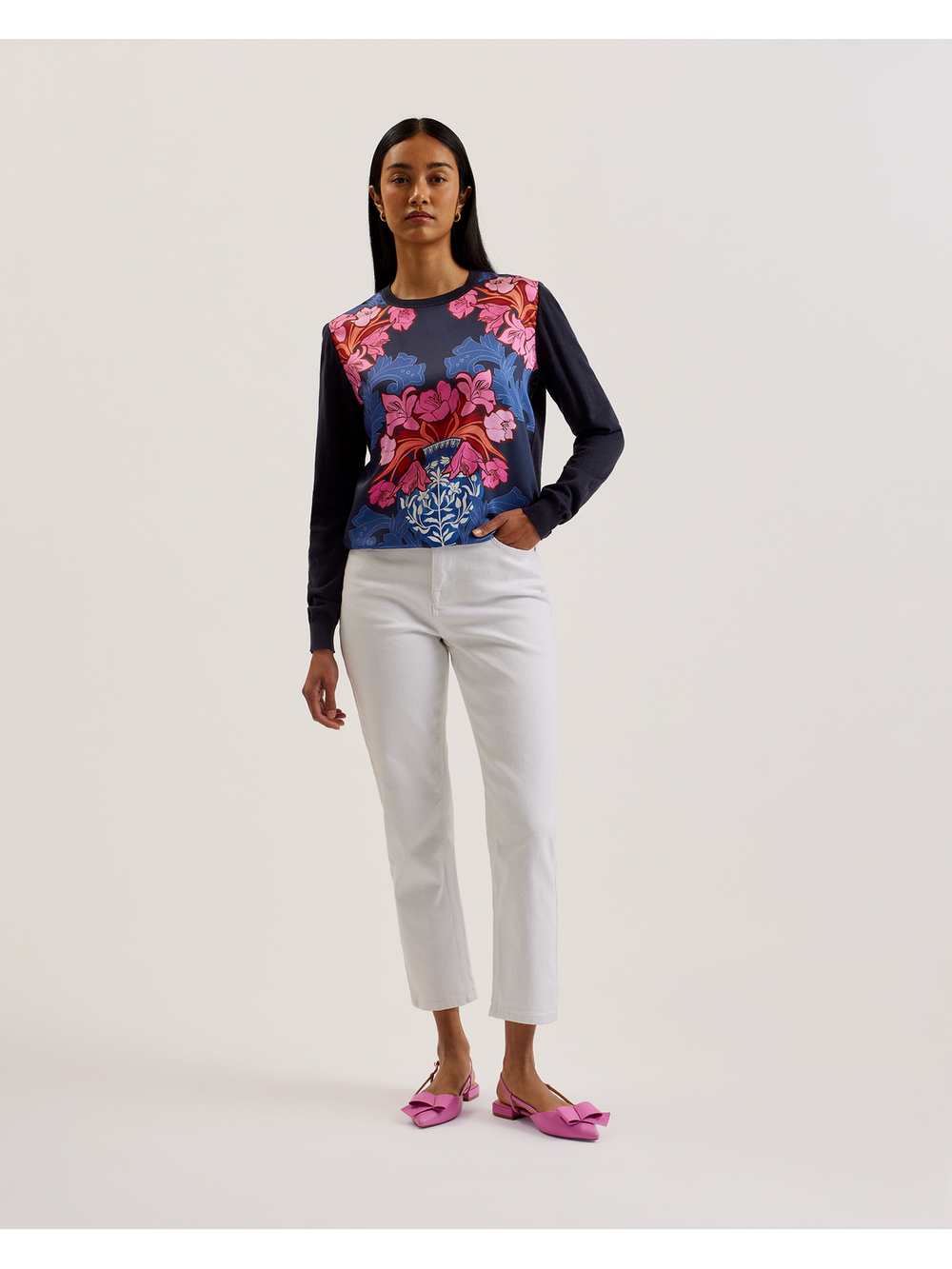 Women Teanha - Woven Front Printed Jumper - Ted Baker