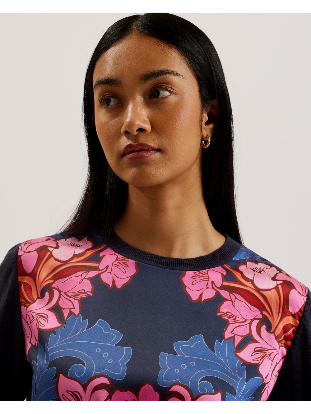Women Teanha - Woven Front Printed Jumper - Ted Baker