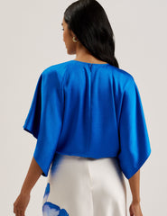 Women CHERIKA - Batwing Short Sleeve Satin Blouse - Ted Baker