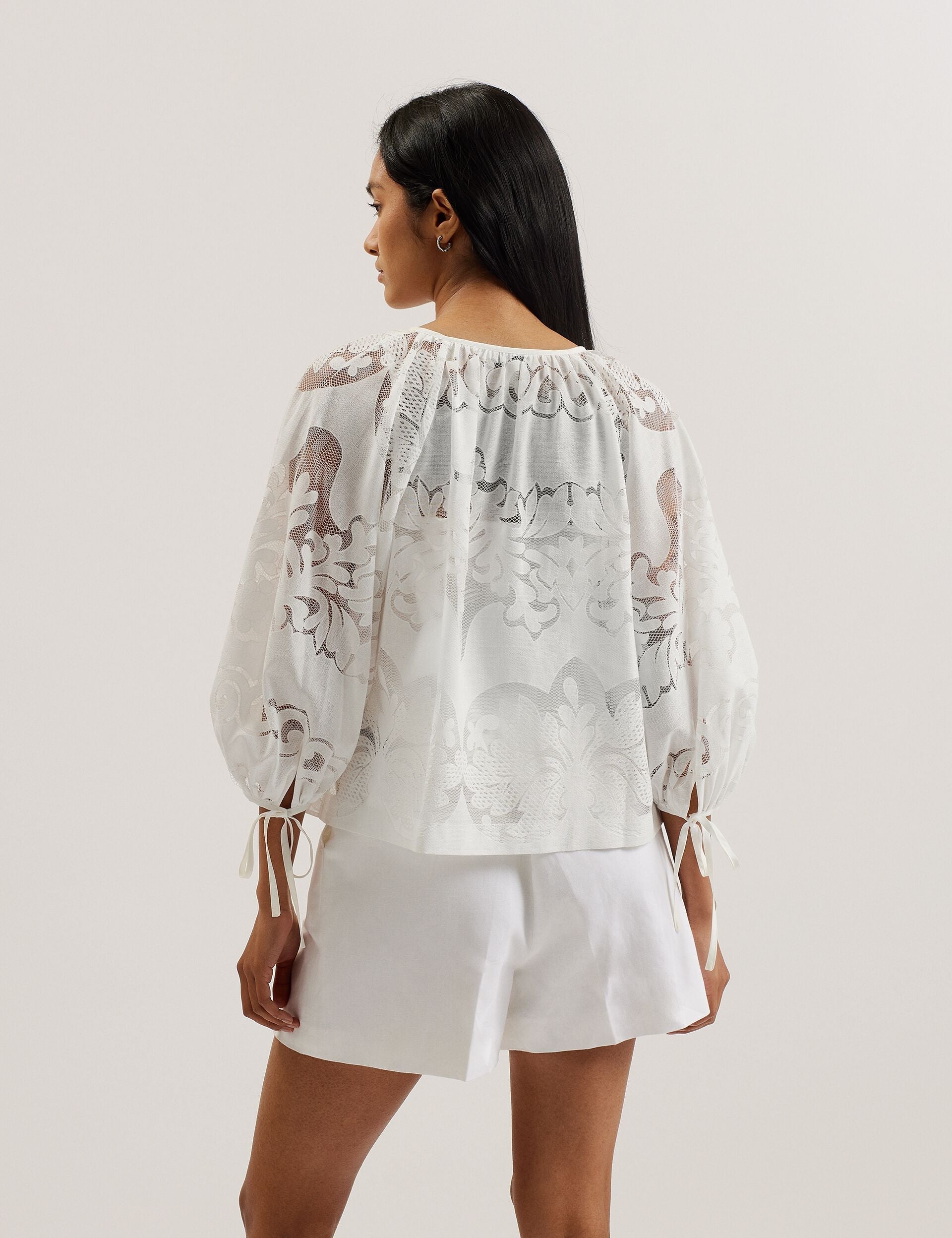 Women BACINA - Lace 3/4 Balloon Sleeve Blouse - Ted Baker