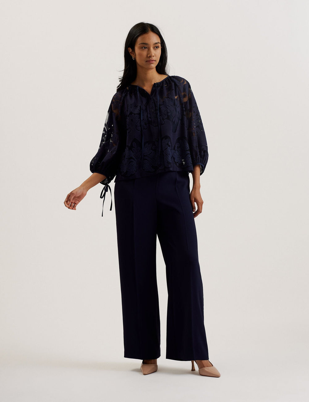 Women BACINA - Lace 3/4 Balloon Sleeve Blouse - Ted Baker