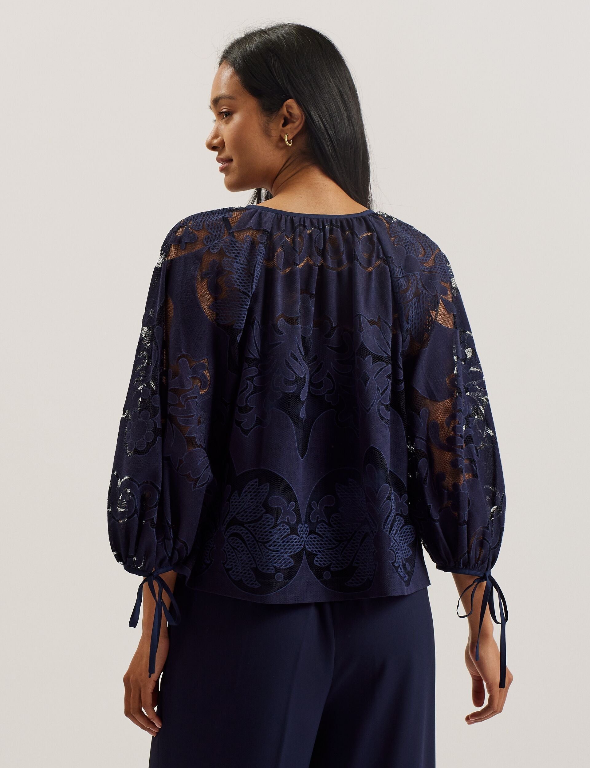 Women BACINA - Lace 3/4 Balloon Sleeve Blouse - Ted Baker
