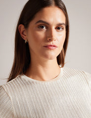 Women KATRINO - Metallic Short Sleeve Crew Neck - Ted Baker