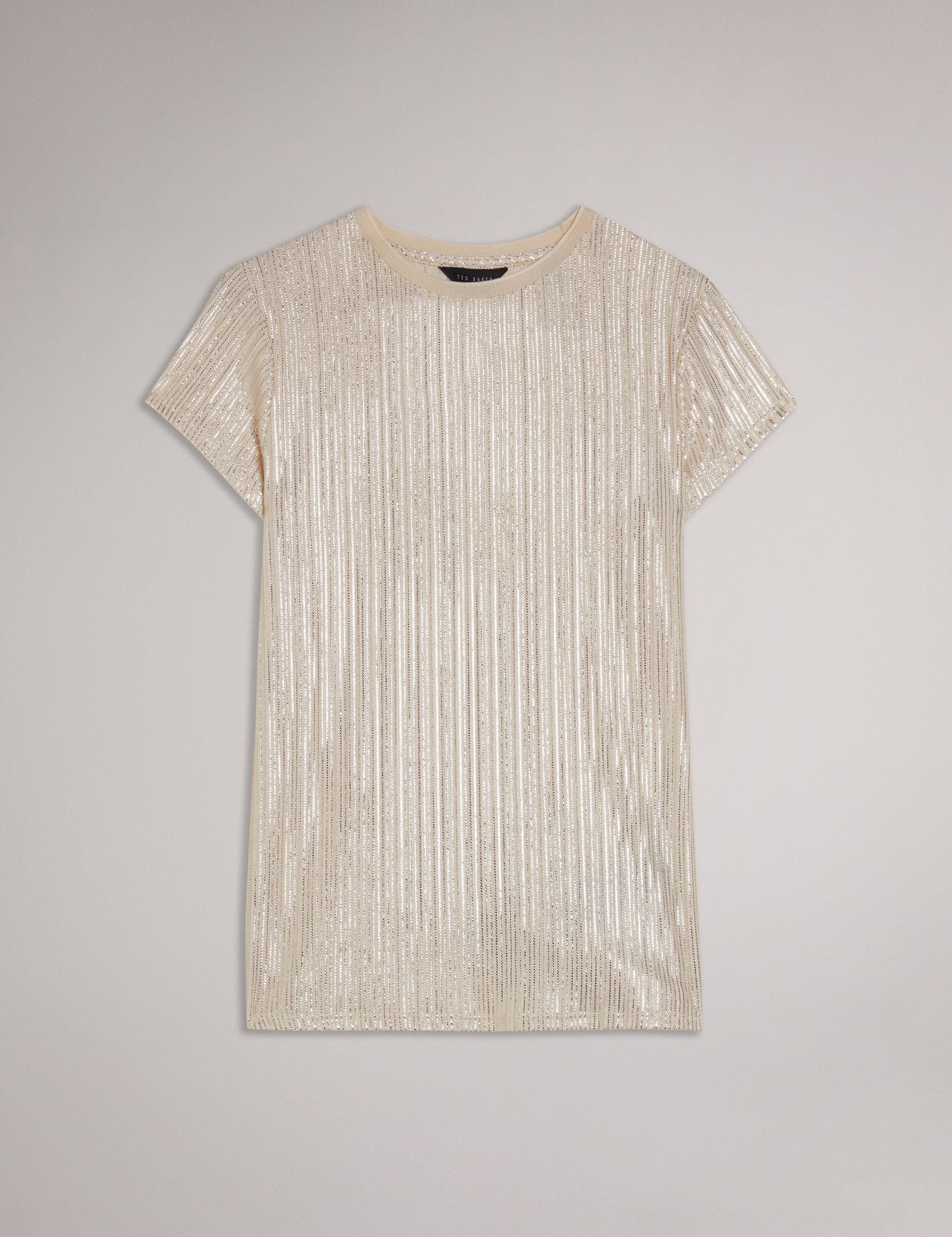 Women KATRINO - Metallic Short Sleeve Crew Neck - Ted Baker