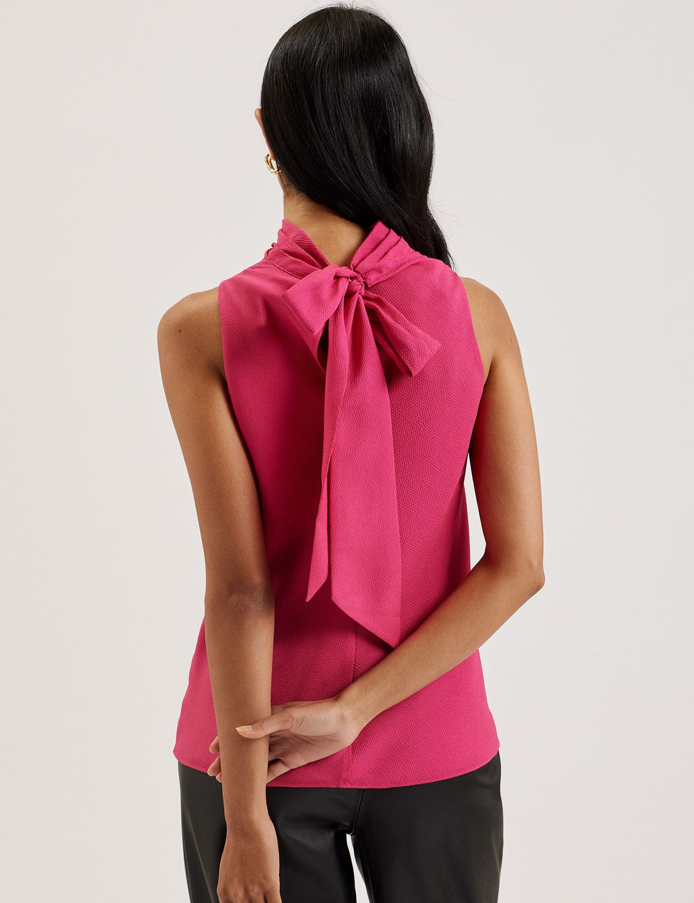 Women ANINI - Textured High Neck Sleeveless Top - Ted Baker