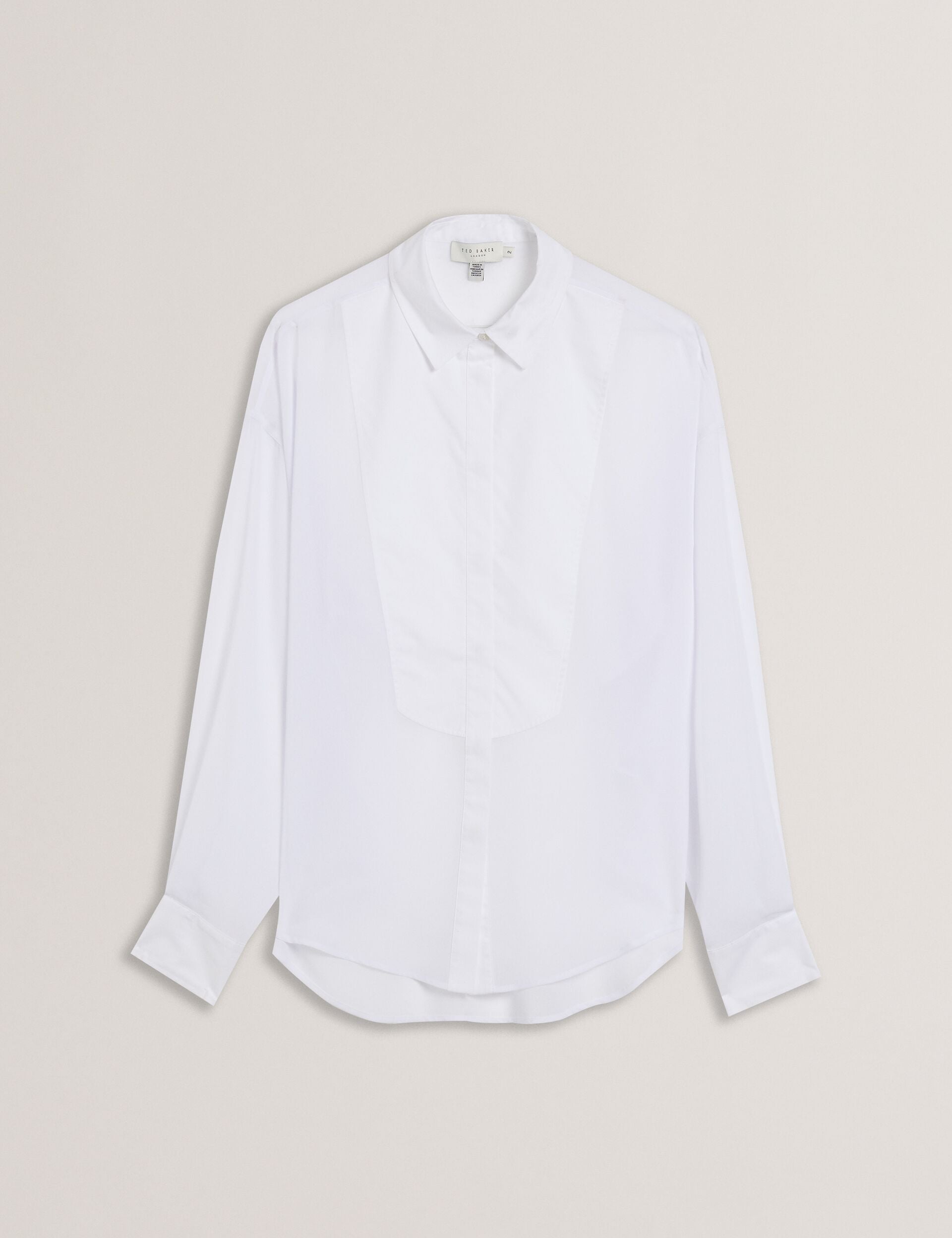 Women LECHOSA - Bib Front Sheer Long Sleeve Blouse - Ted Baker