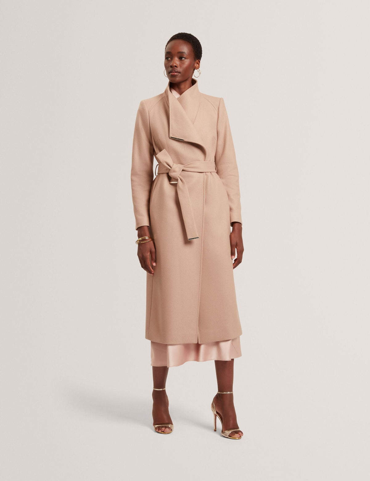 Women|Sale ROSELL Longline Belted Wool Wrap Coat - Ted Baker