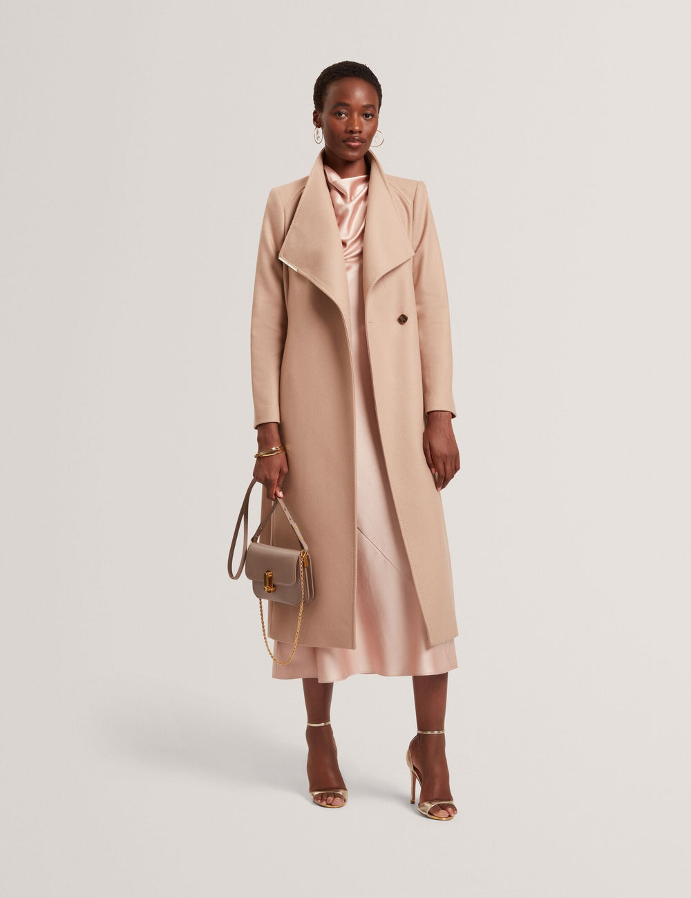Women|Sale ROSELL Longline Belted Wool Wrap Coat - Ted Baker