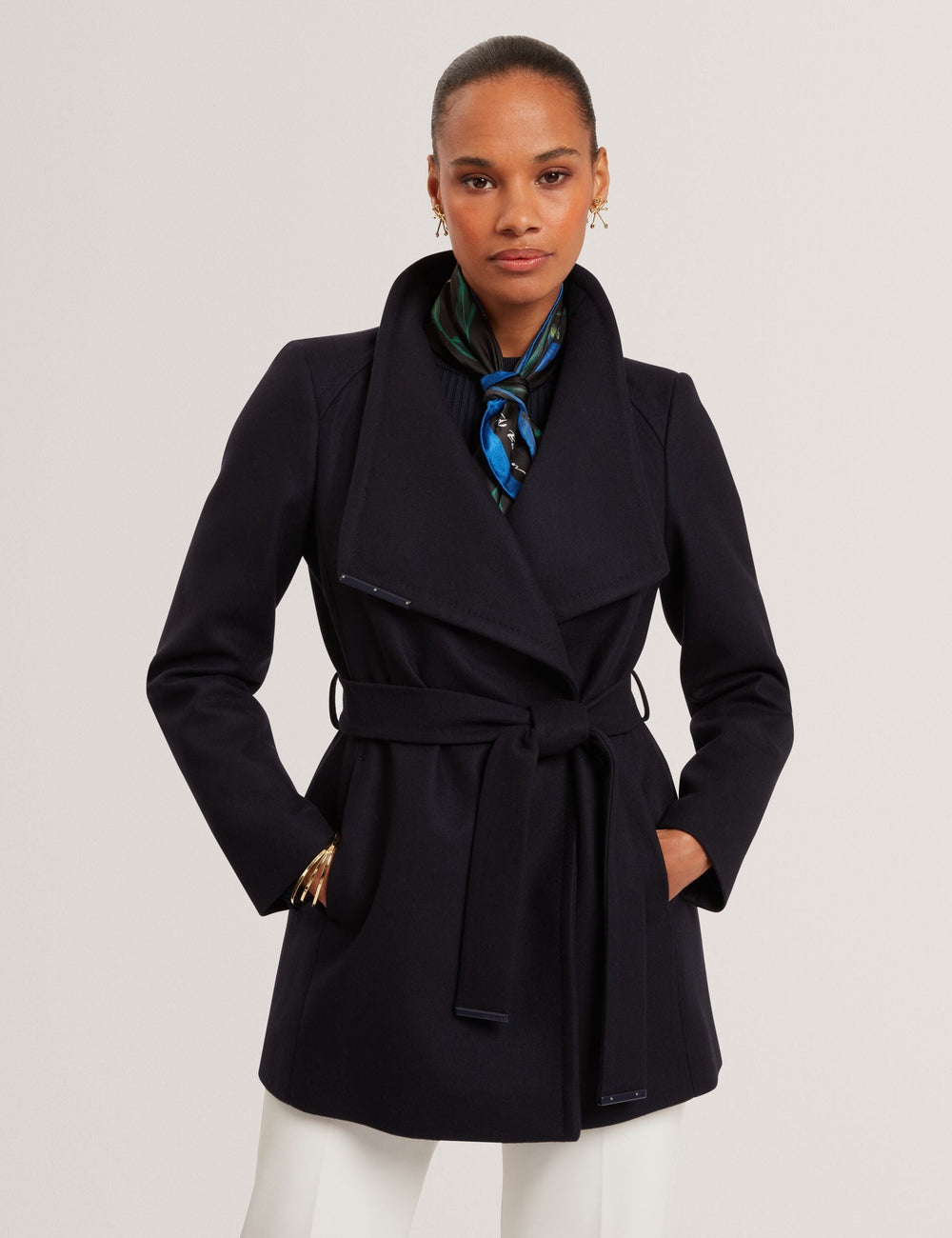 Women|Sale ROSESS Short Belted Wool Wrap Coat - Ted Baker