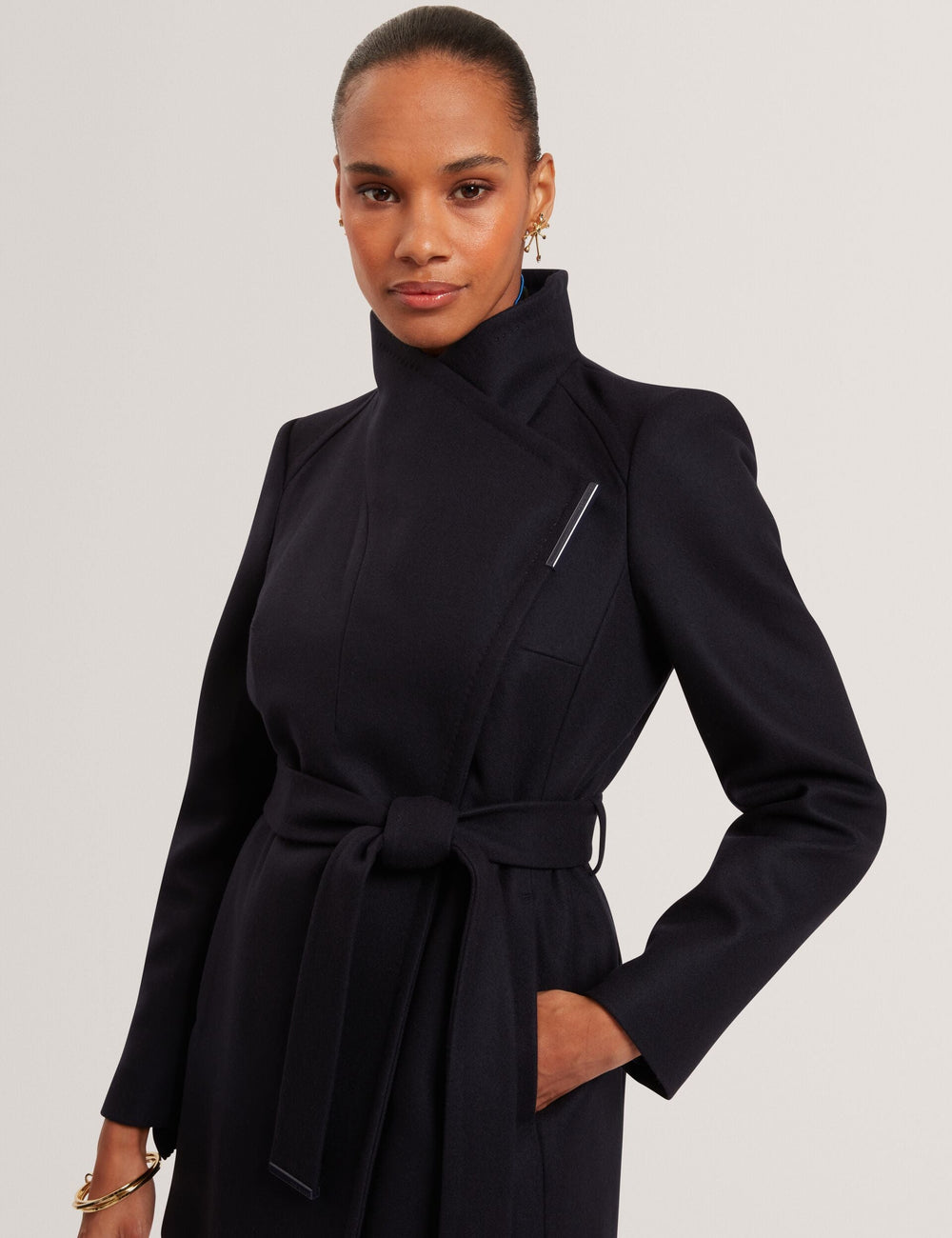 Women|Sale ROSESS Short Belted Wool Wrap Coat - Ted Baker