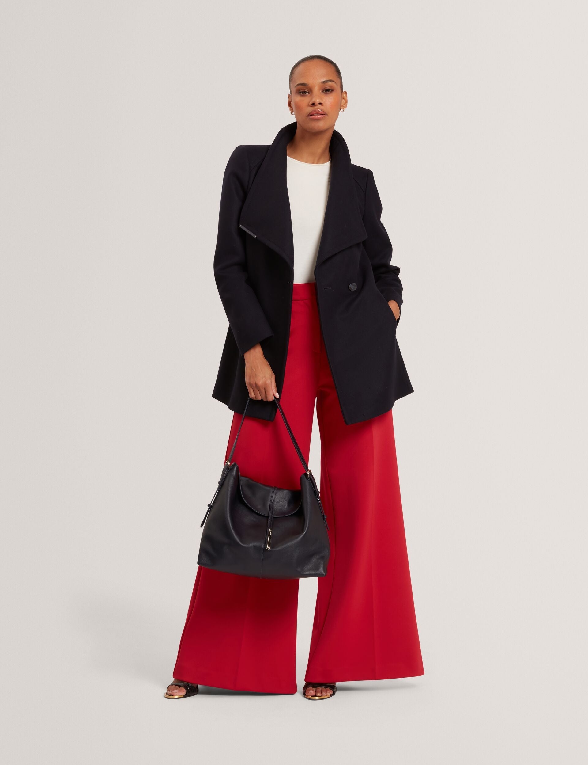 Women|Sale ROSESS Short Belted Wool Wrap Coat - Ted Baker