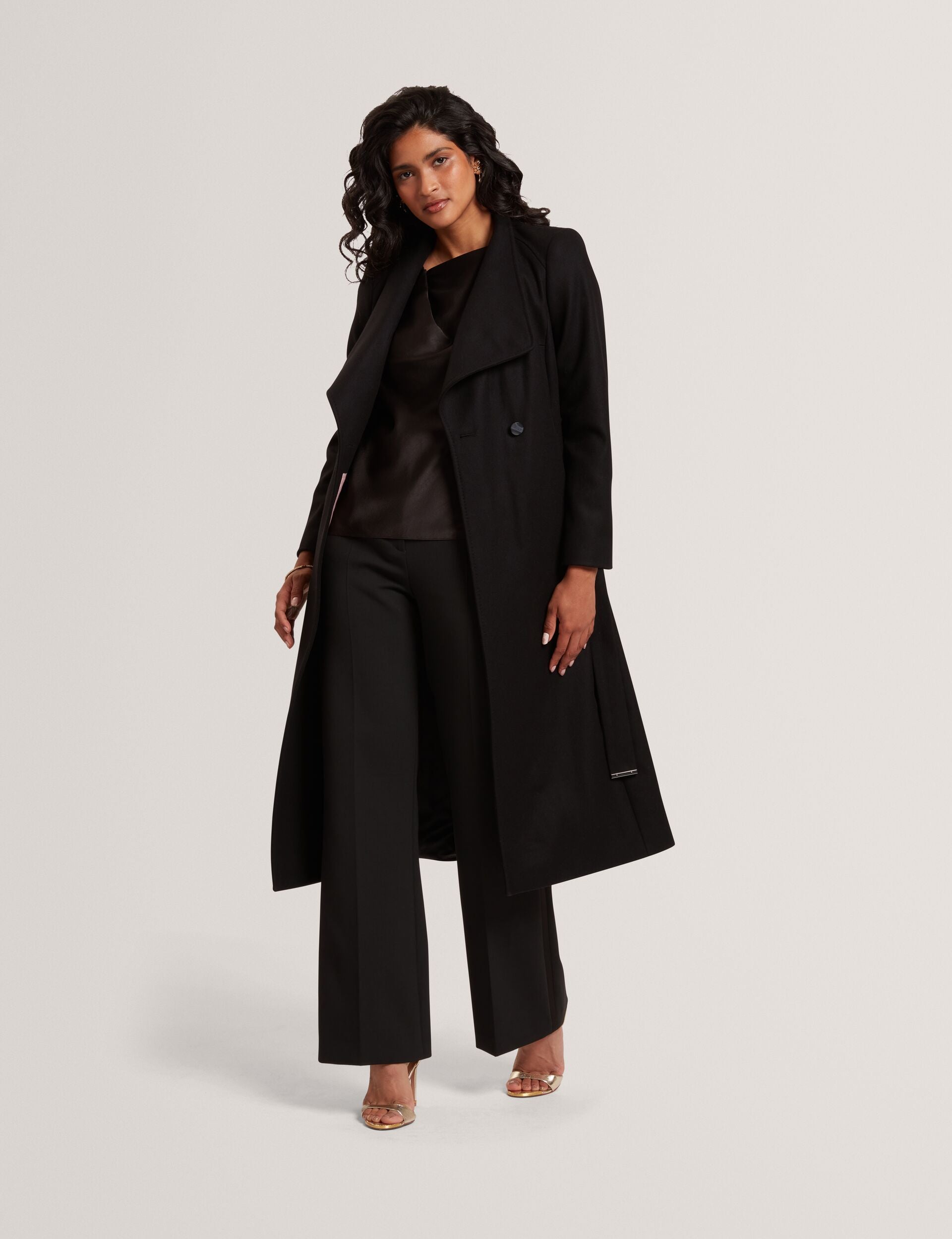 Women|Sale ROSELL Longline Belted Wool Wrap Coat - Ted Baker