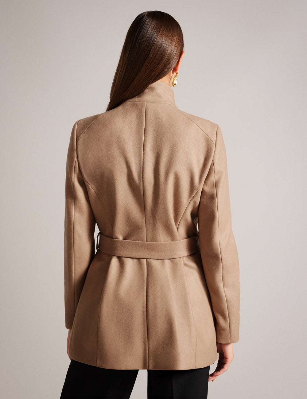 Women|Sale Ted Baker Women's ROSESSO Short Belted Wool Wrap Coat in Camel - Ted Baker