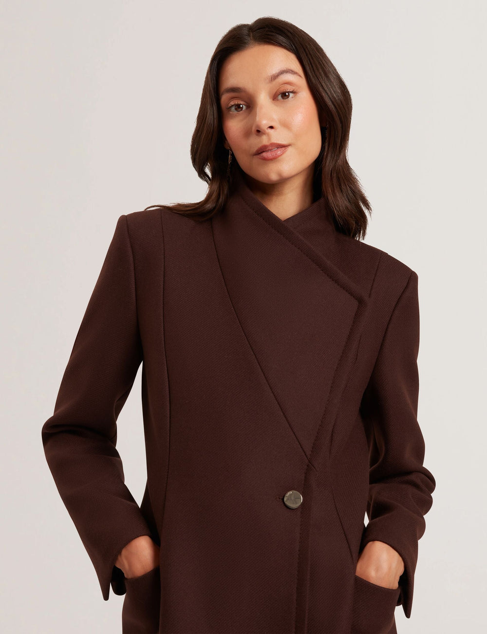 Women|Sale MINDEE Wool Rich Hourglass Longline Wrap Coat - Ted Baker