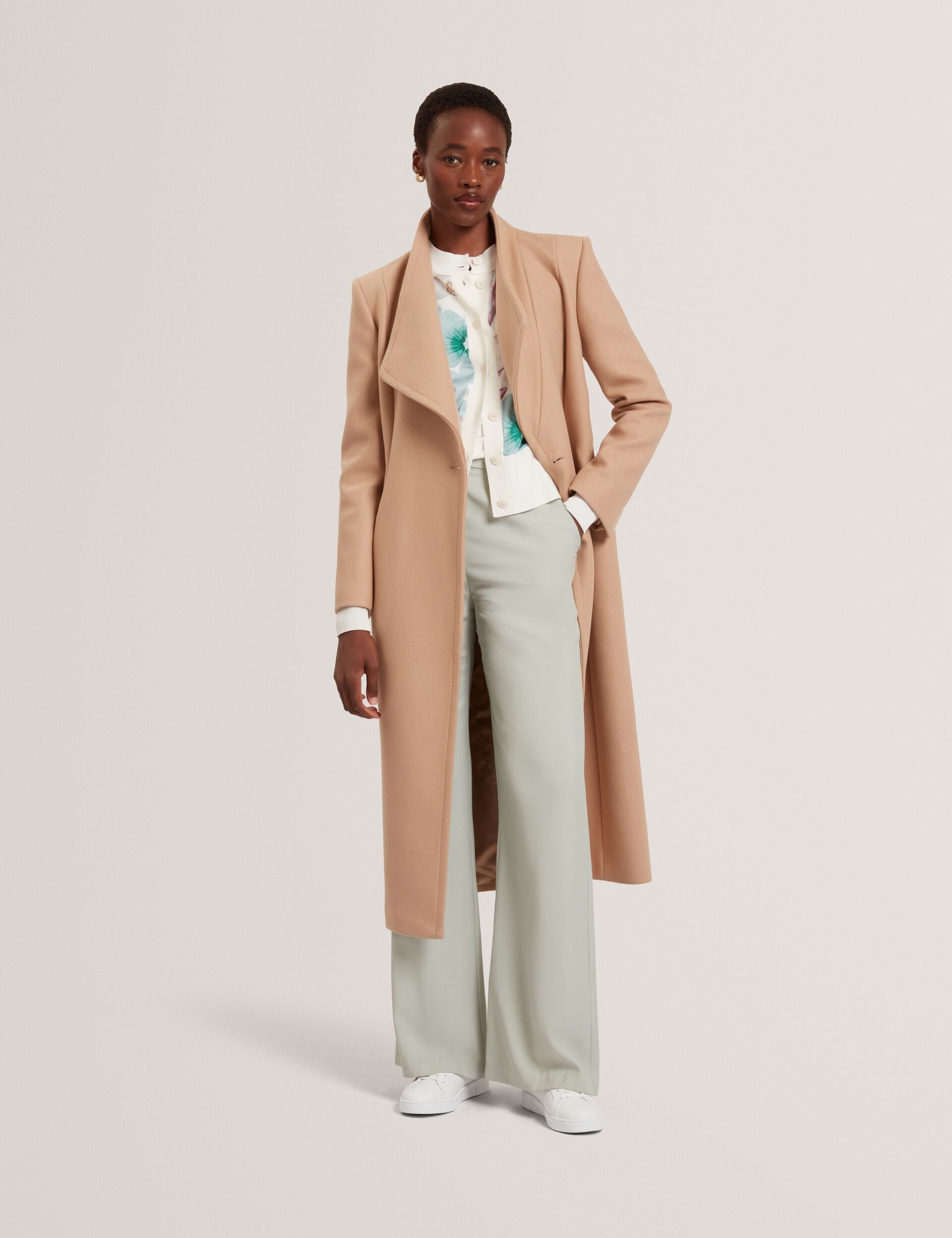 Women|Sale MINDEE Wool Rich Hourglass Longline Wrap Coat - Ted Baker