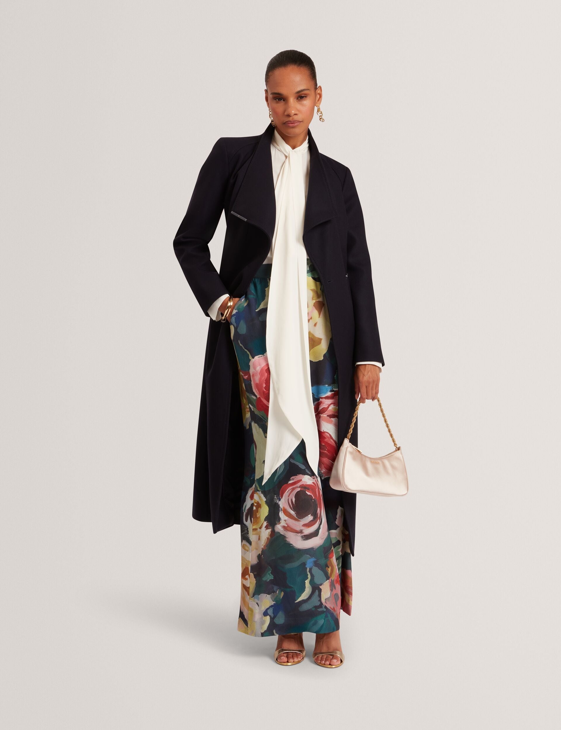 Women|Sale ROSELL Longline Belted Wool Wrap Coat - Ted Baker