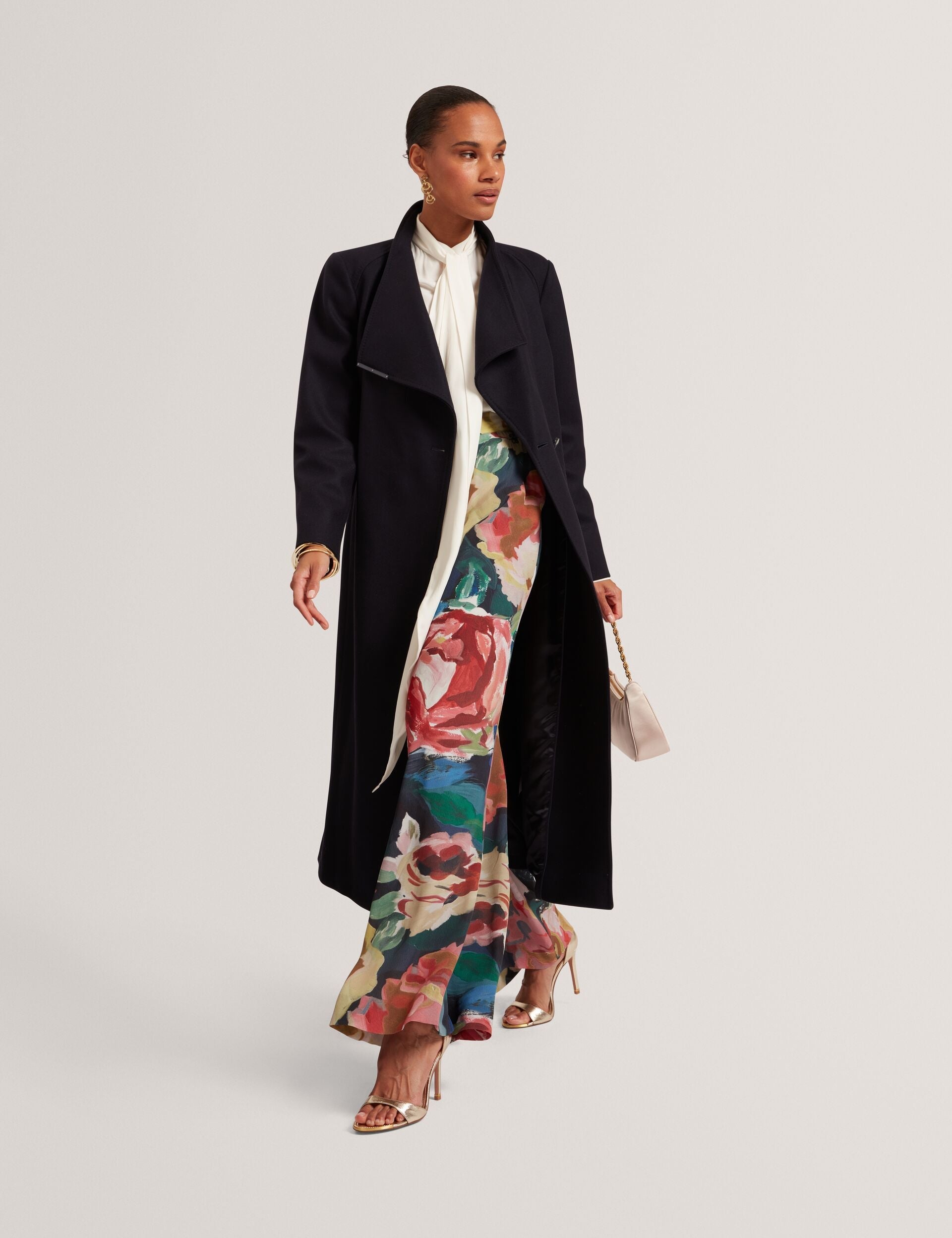 Women|Sale ROSELL Longline Belted Wool Wrap Coat - Ted Baker